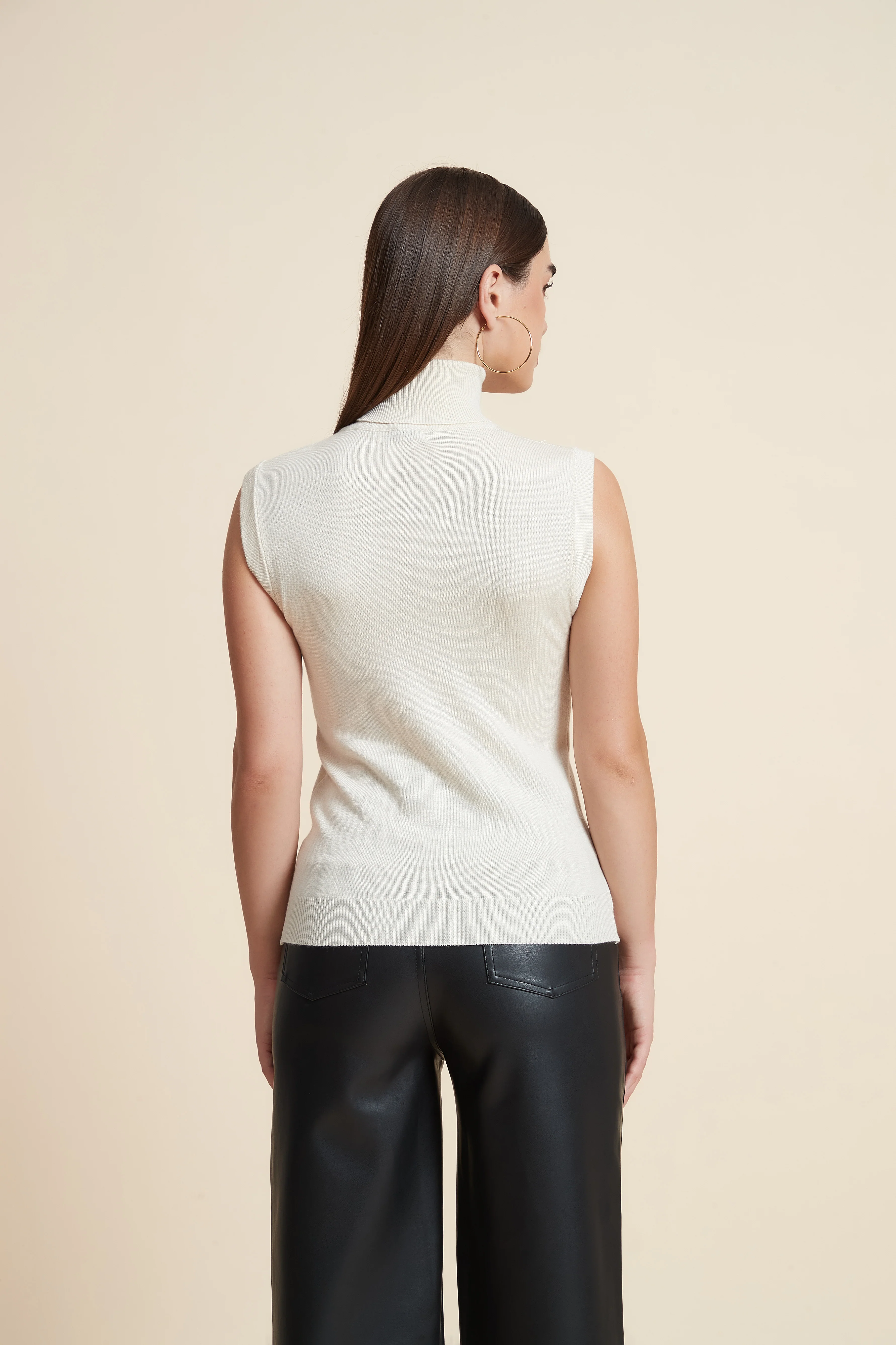 High Neck Sleeveless Blouse - Image 7