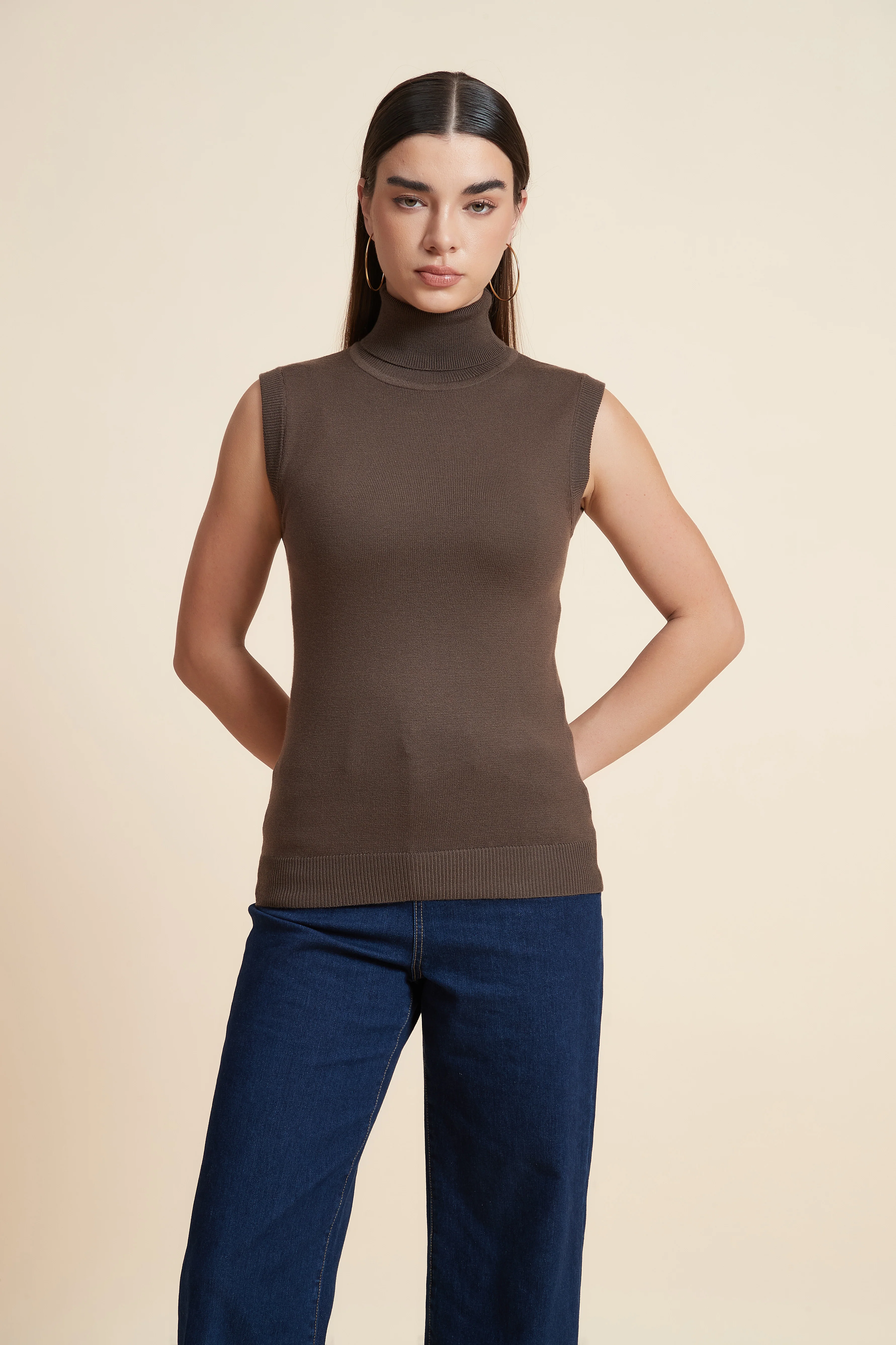 High Neck Sleeveless Blouse - Image 8