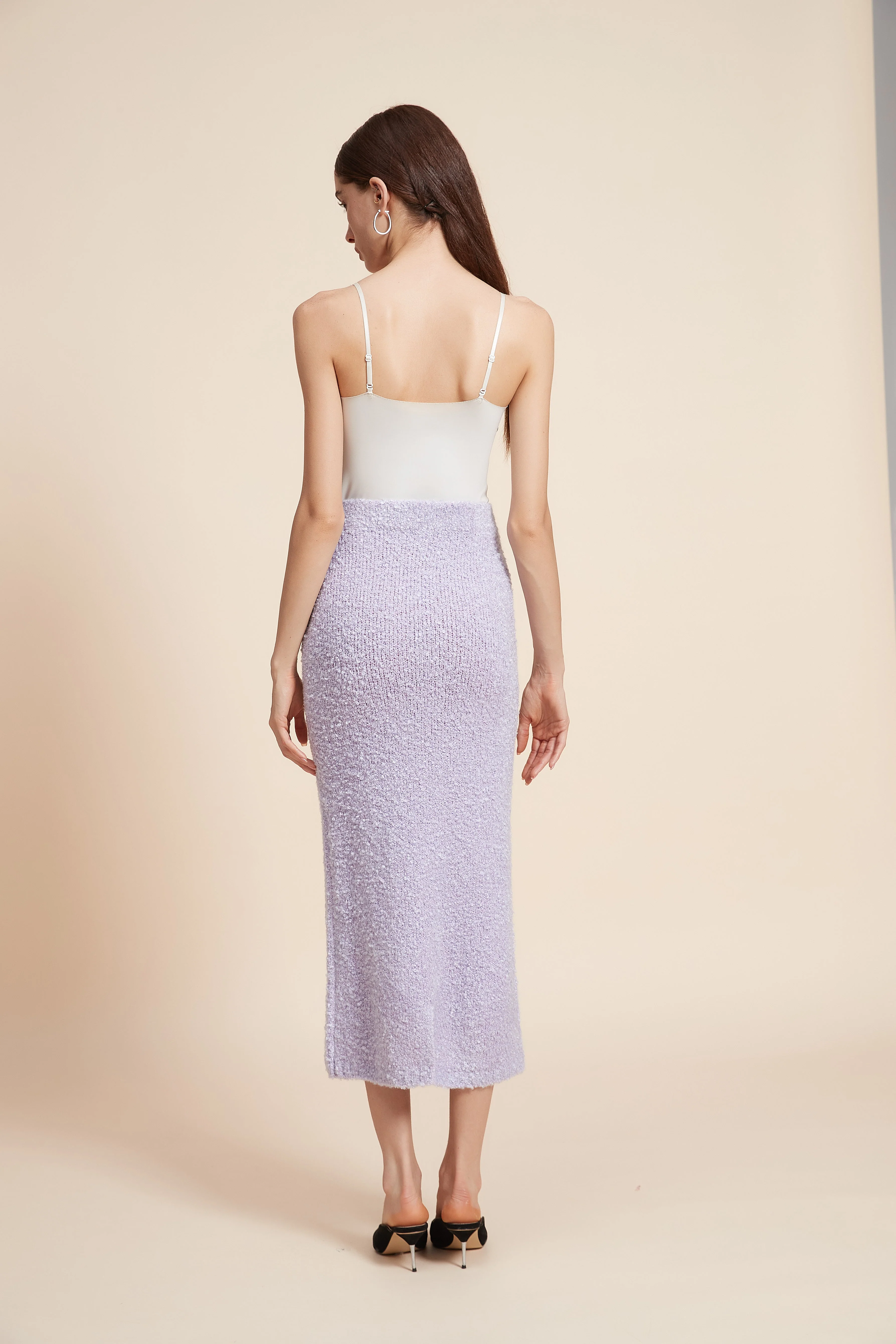 Plain Knit Midi Skirt - Image 7