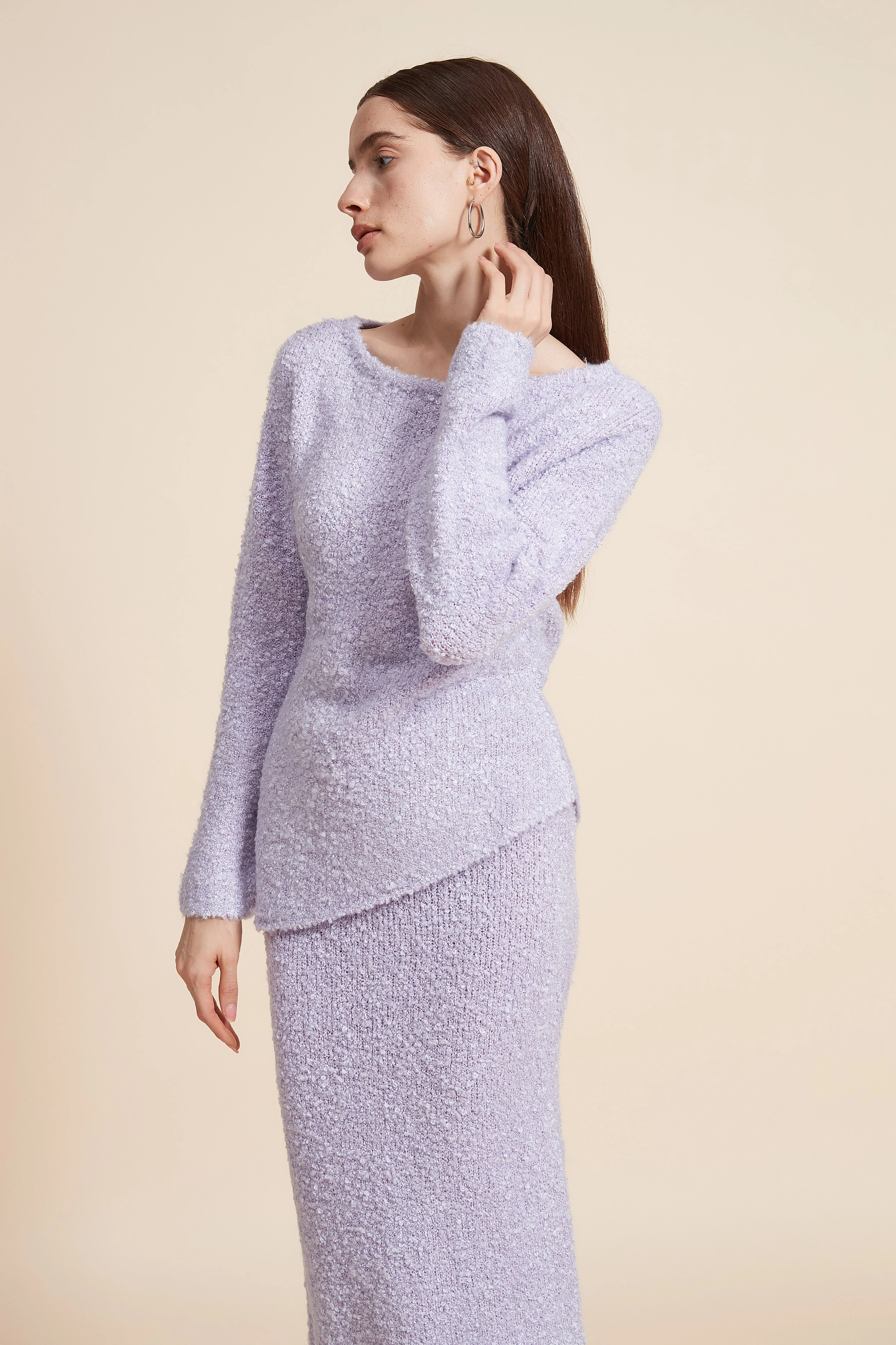 Plain Long Sleeve Sweater - Image 3