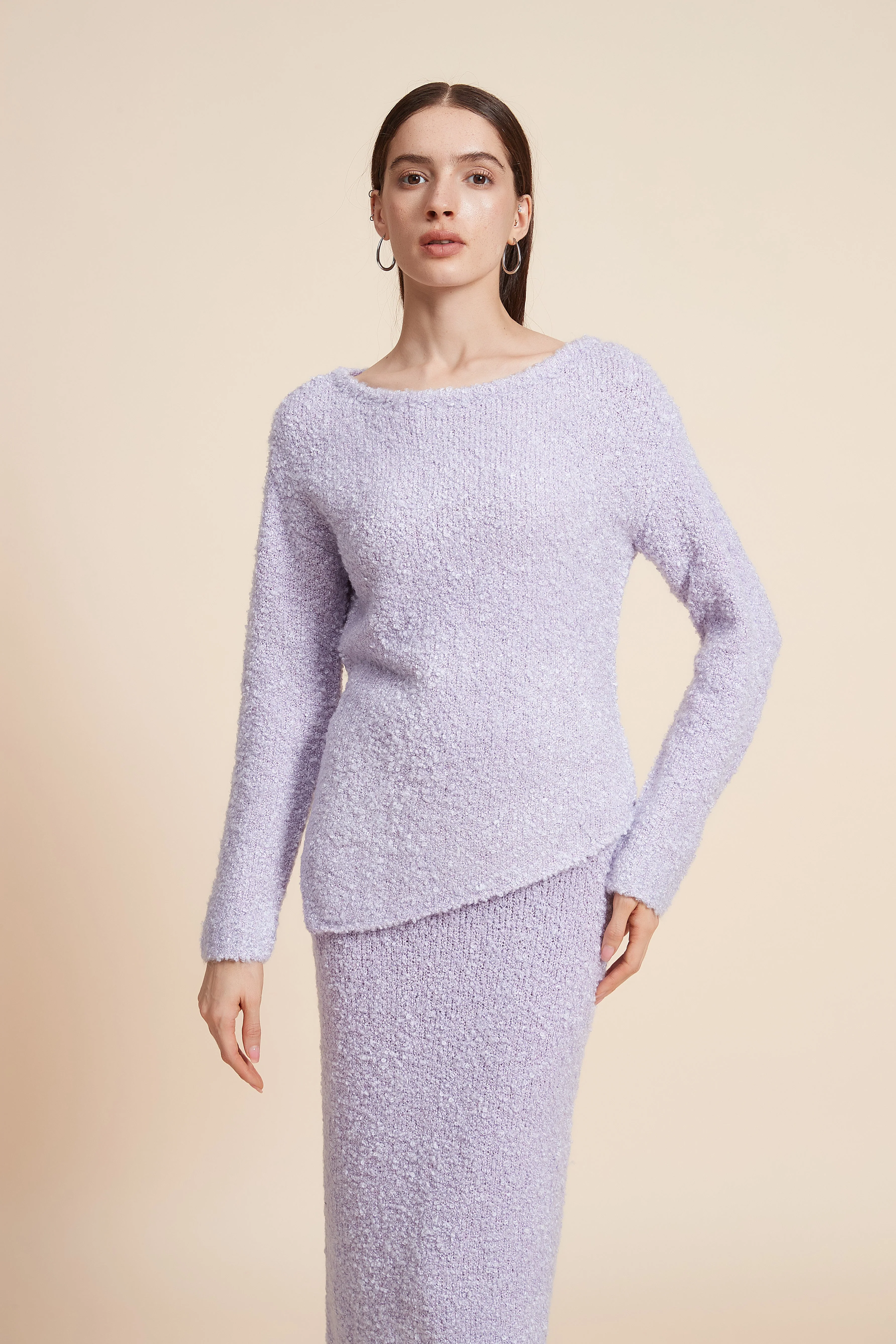 Plain Long Sleeve Sweater - Image 5