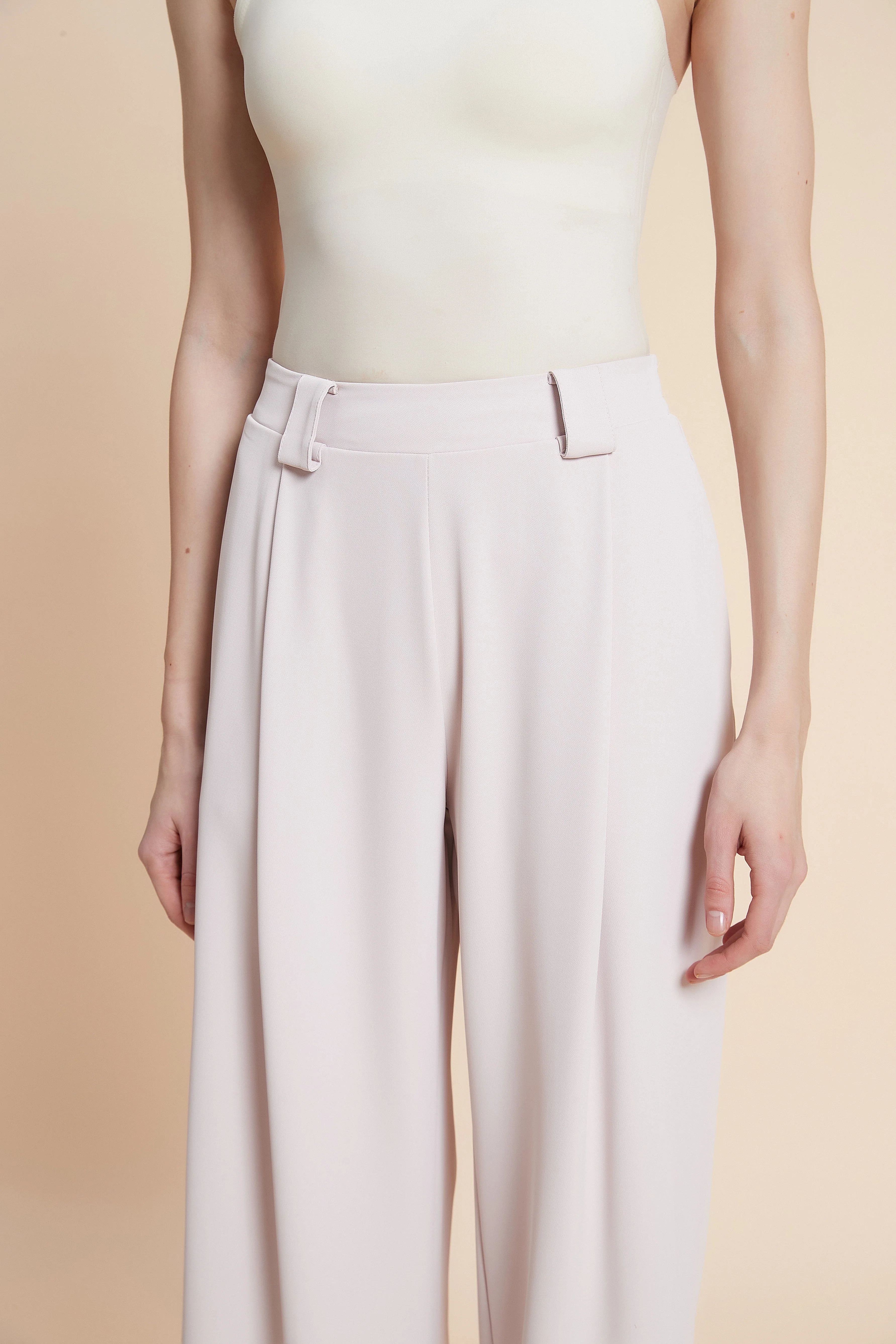Plain Wide-leg Trousers - Image 14