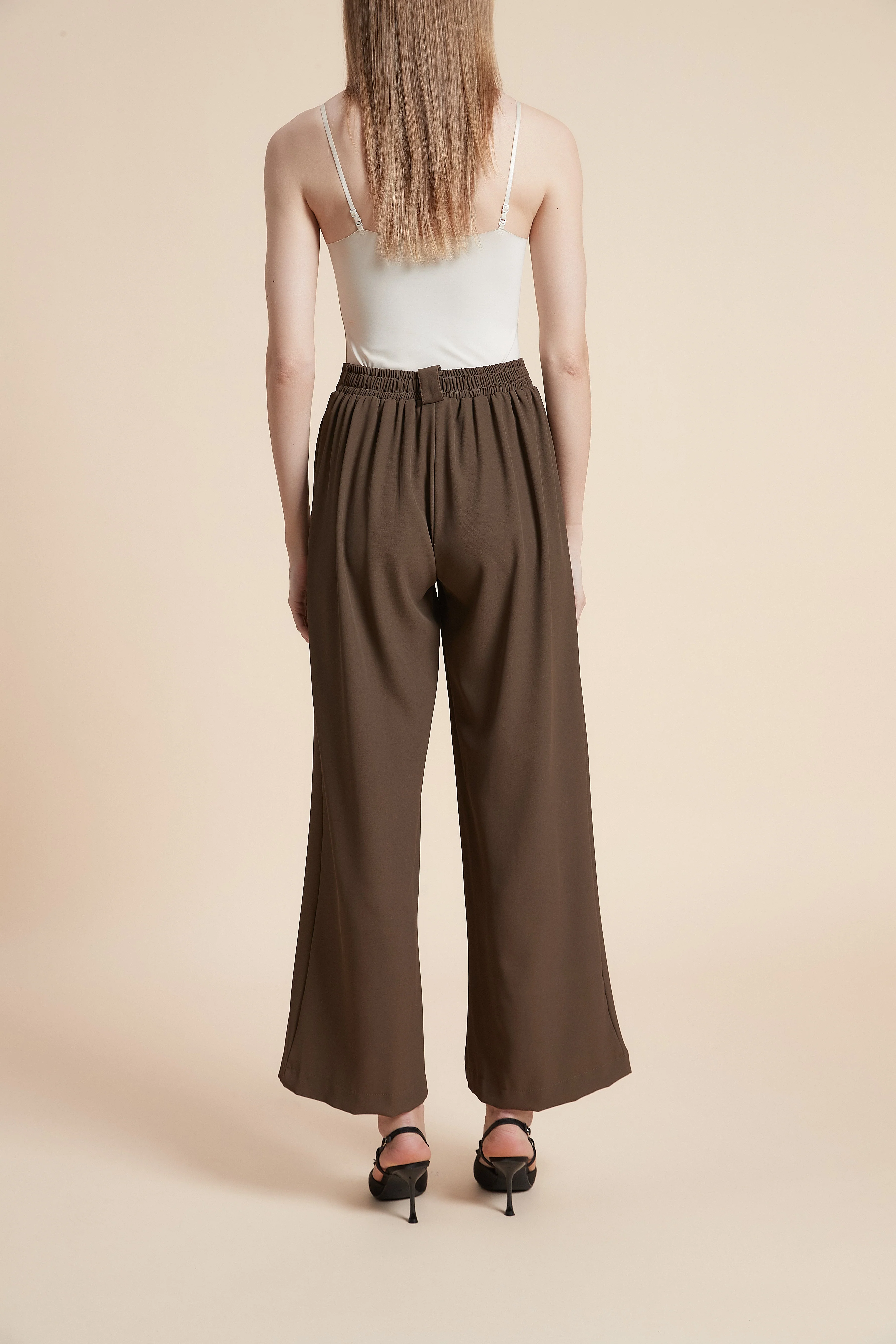 Plain Wide-leg Trousers - Image 6