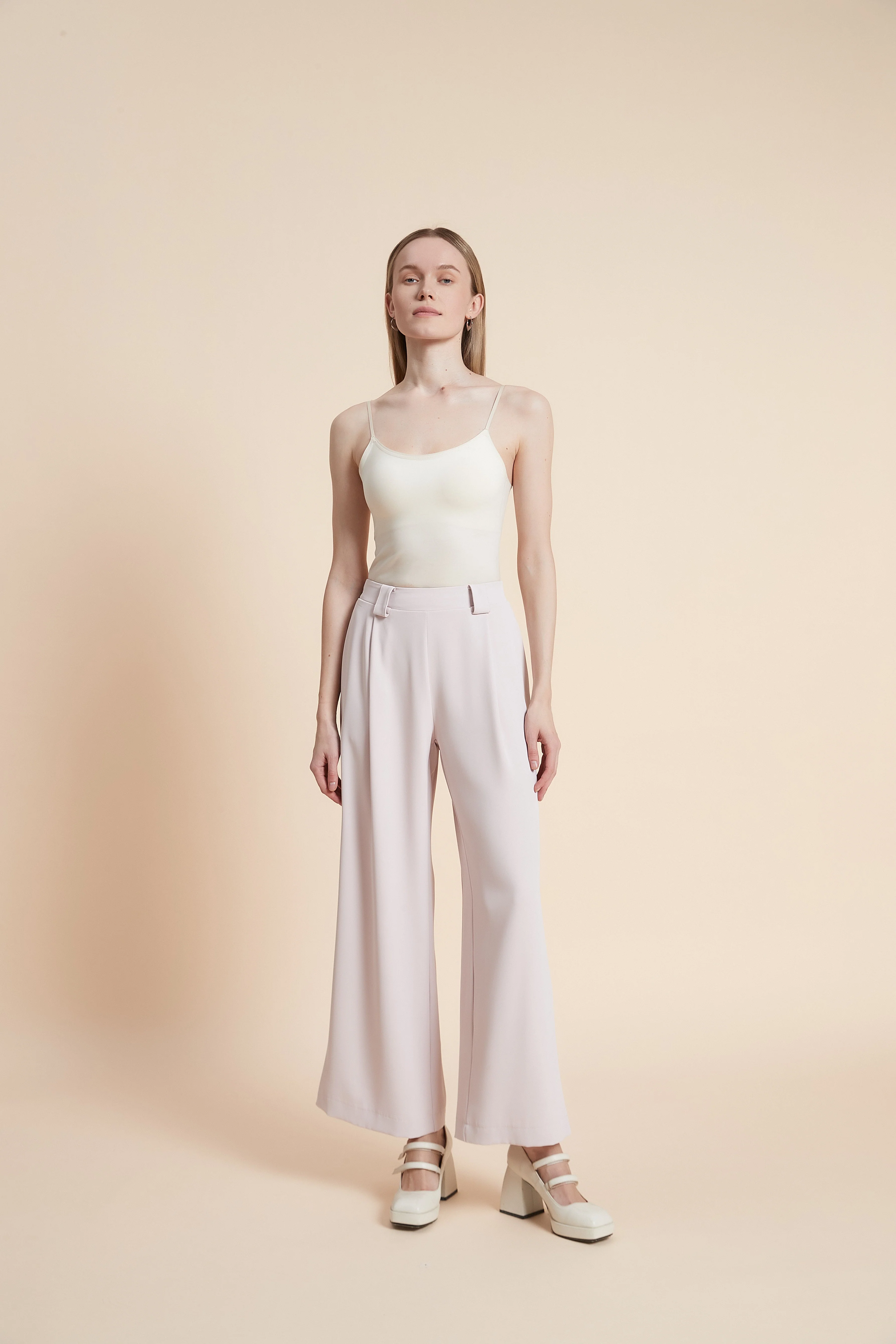 Plain Wide-leg Trousers - Image 8