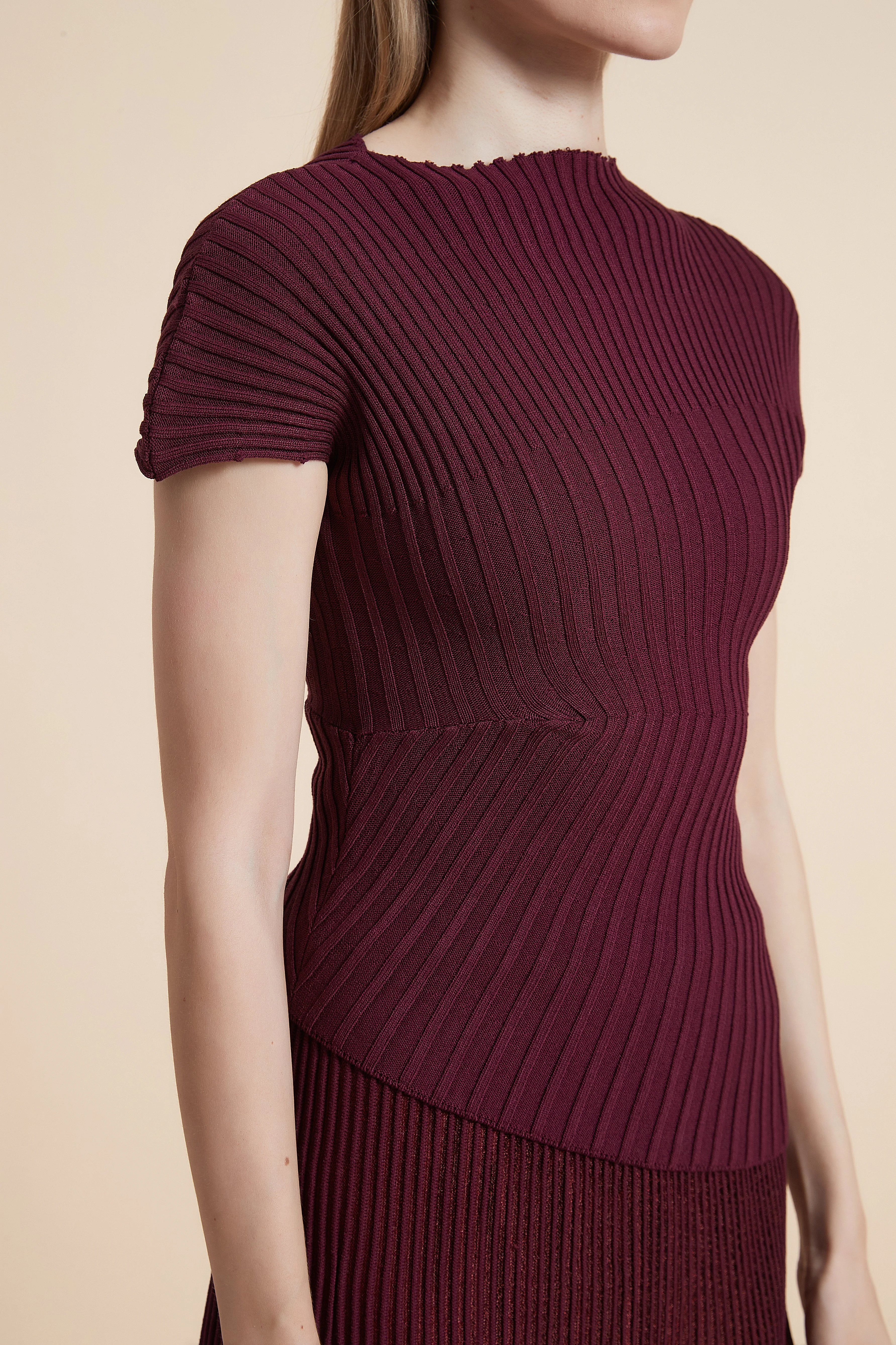 Plain Ribbed Top with Short Sleeves - Image 7