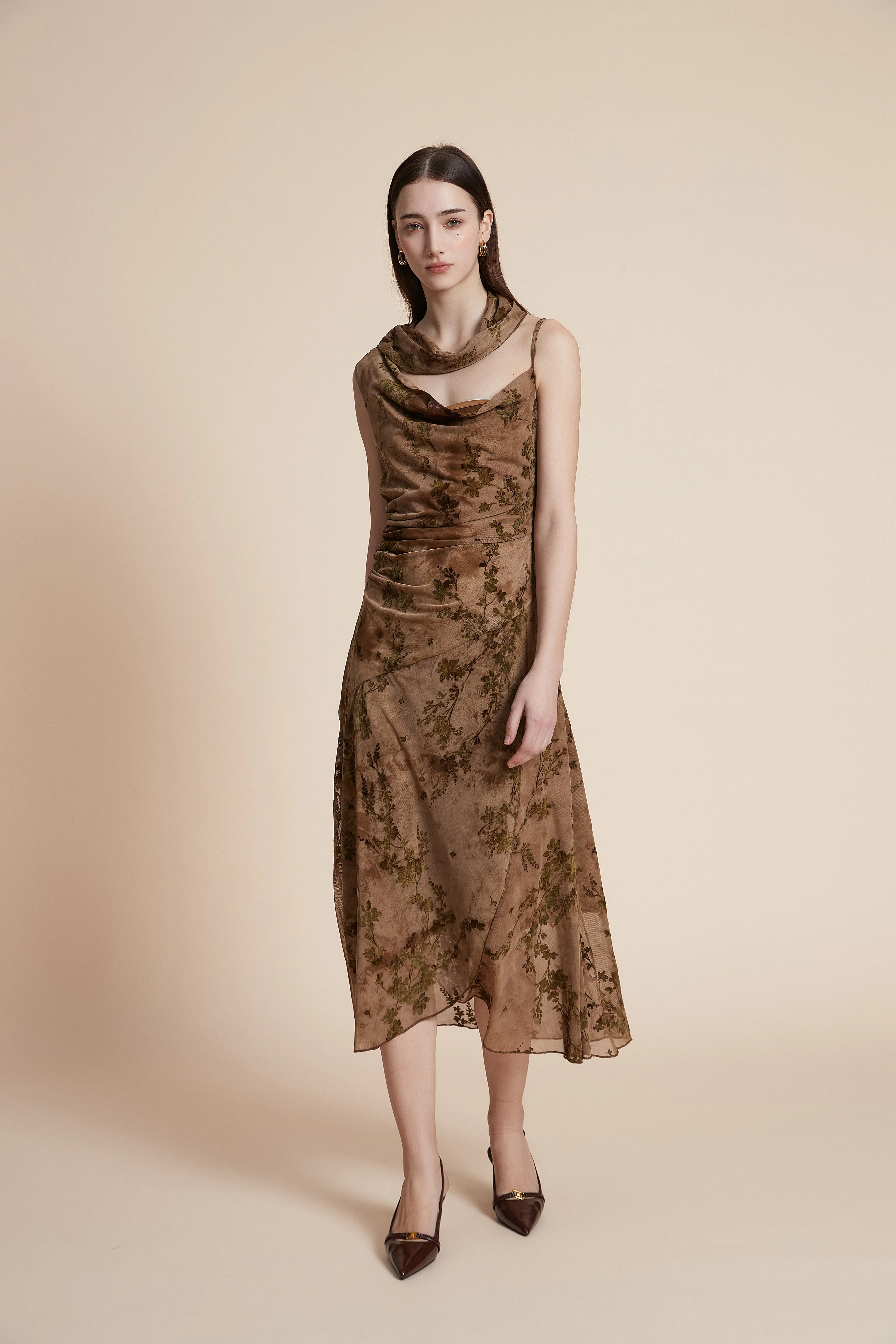 Floral strapless midi dress - Image 2