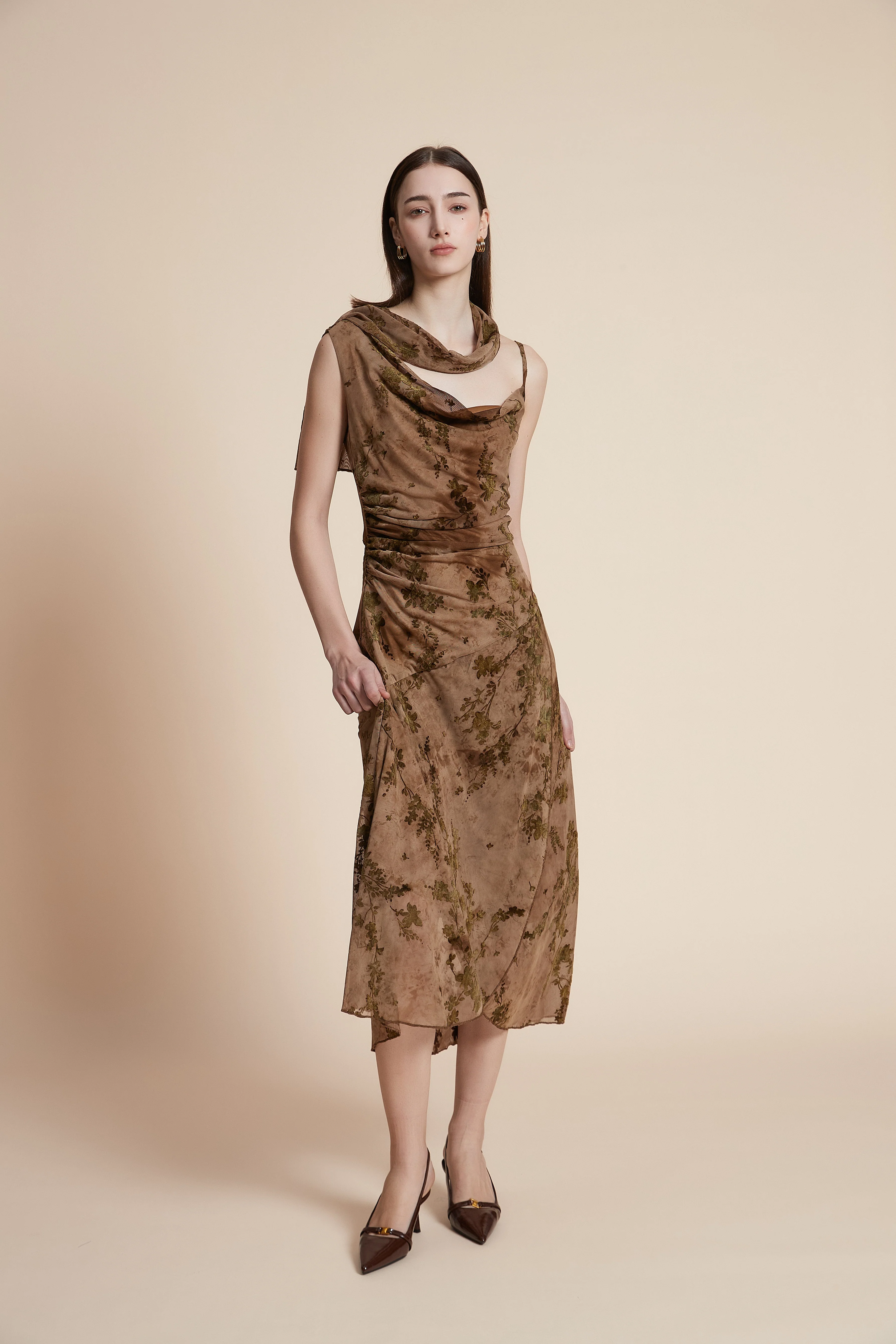 Floral strapless midi dress - Image 3