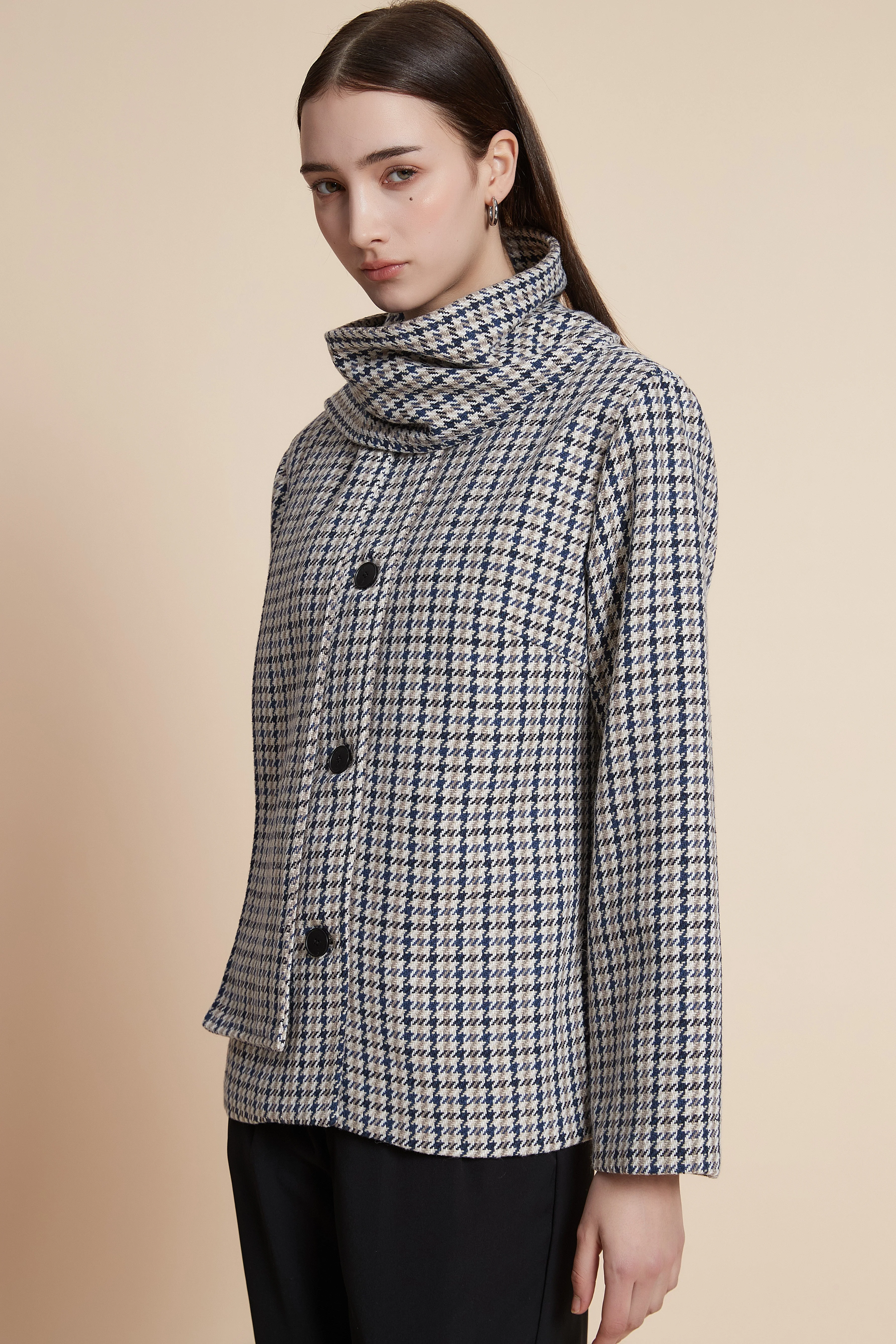 Long-sleeved plaid jacket - Image 5