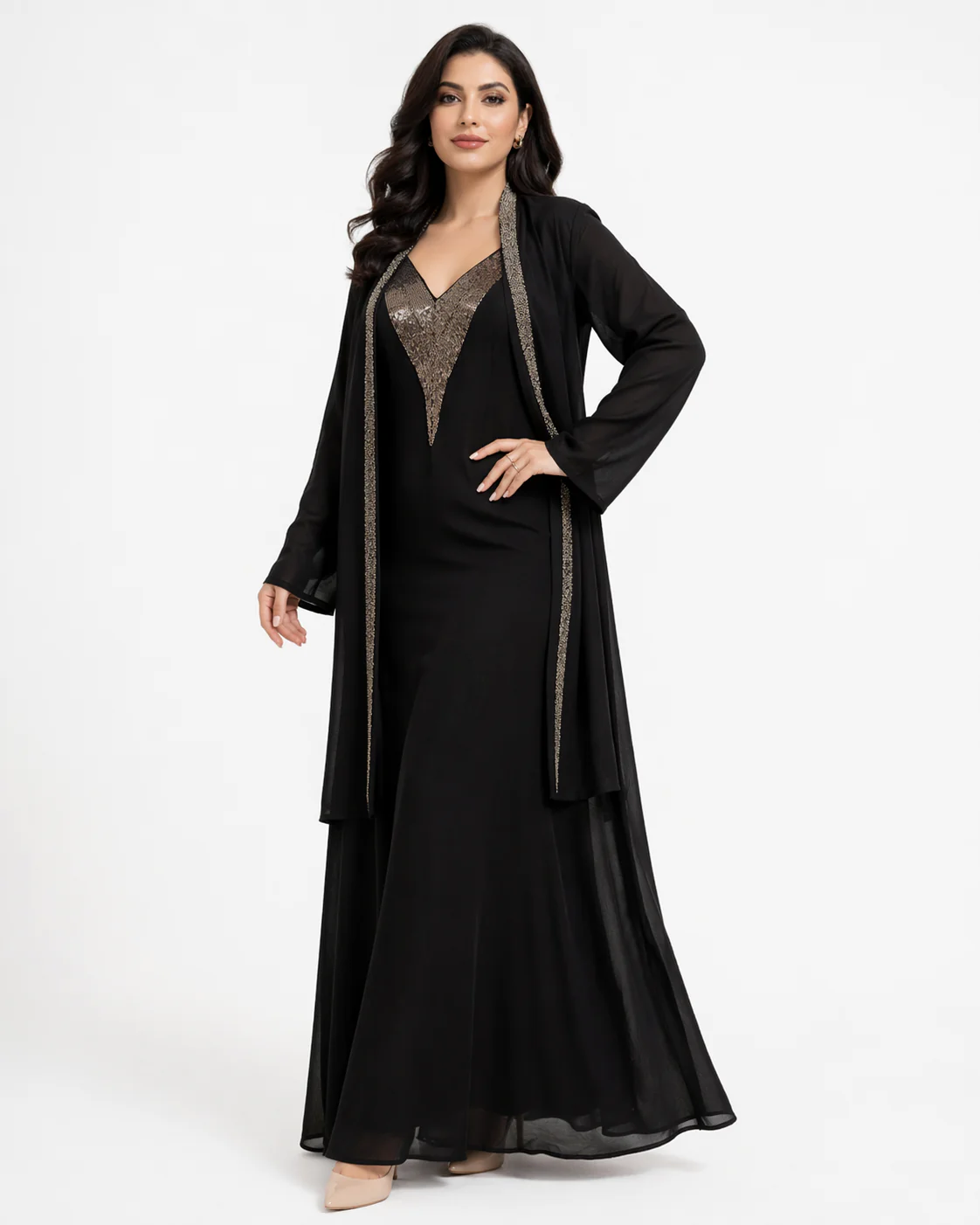 Open Long-Sleeve Cardigan