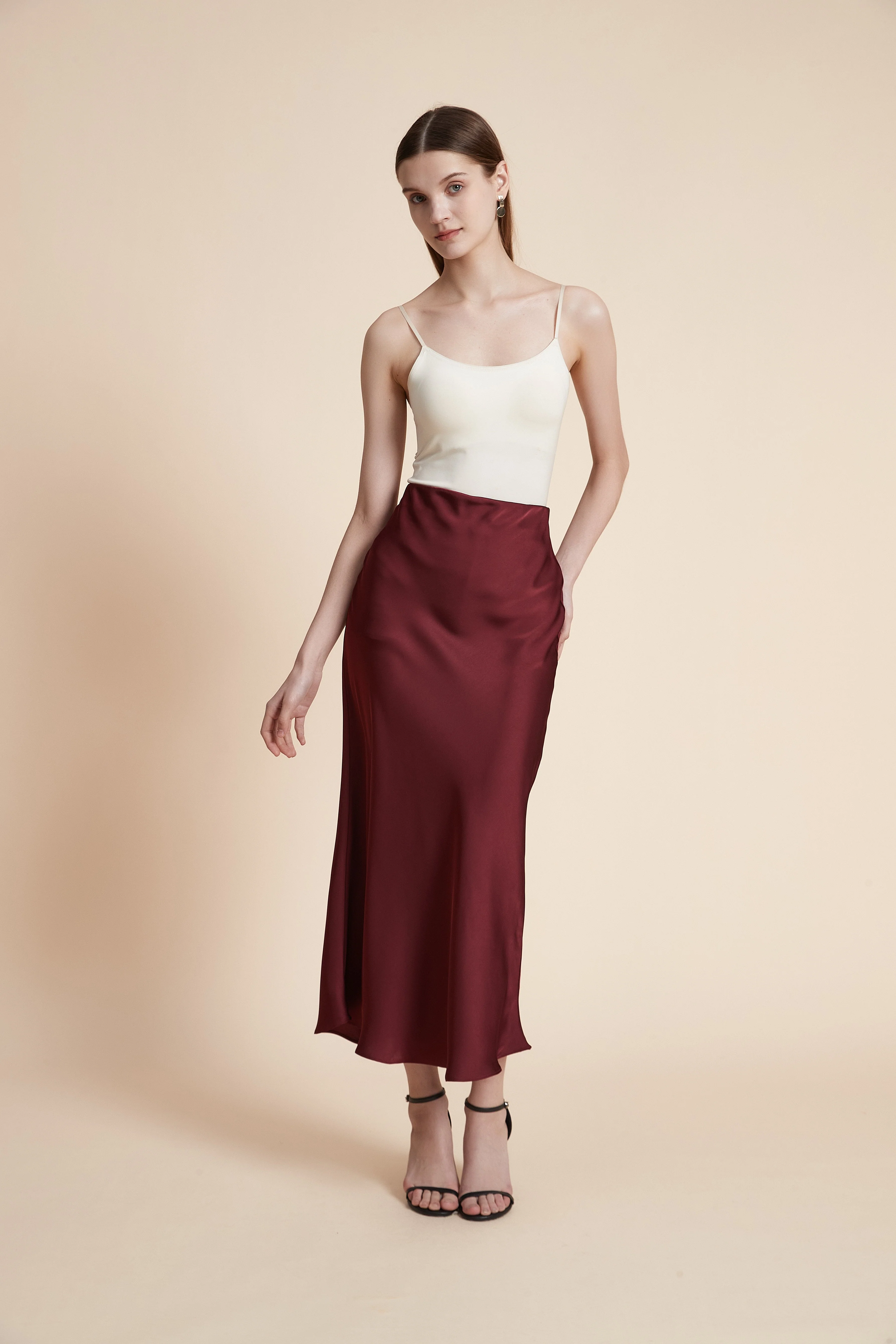 Plain Long Fitted Skirt - Image 2