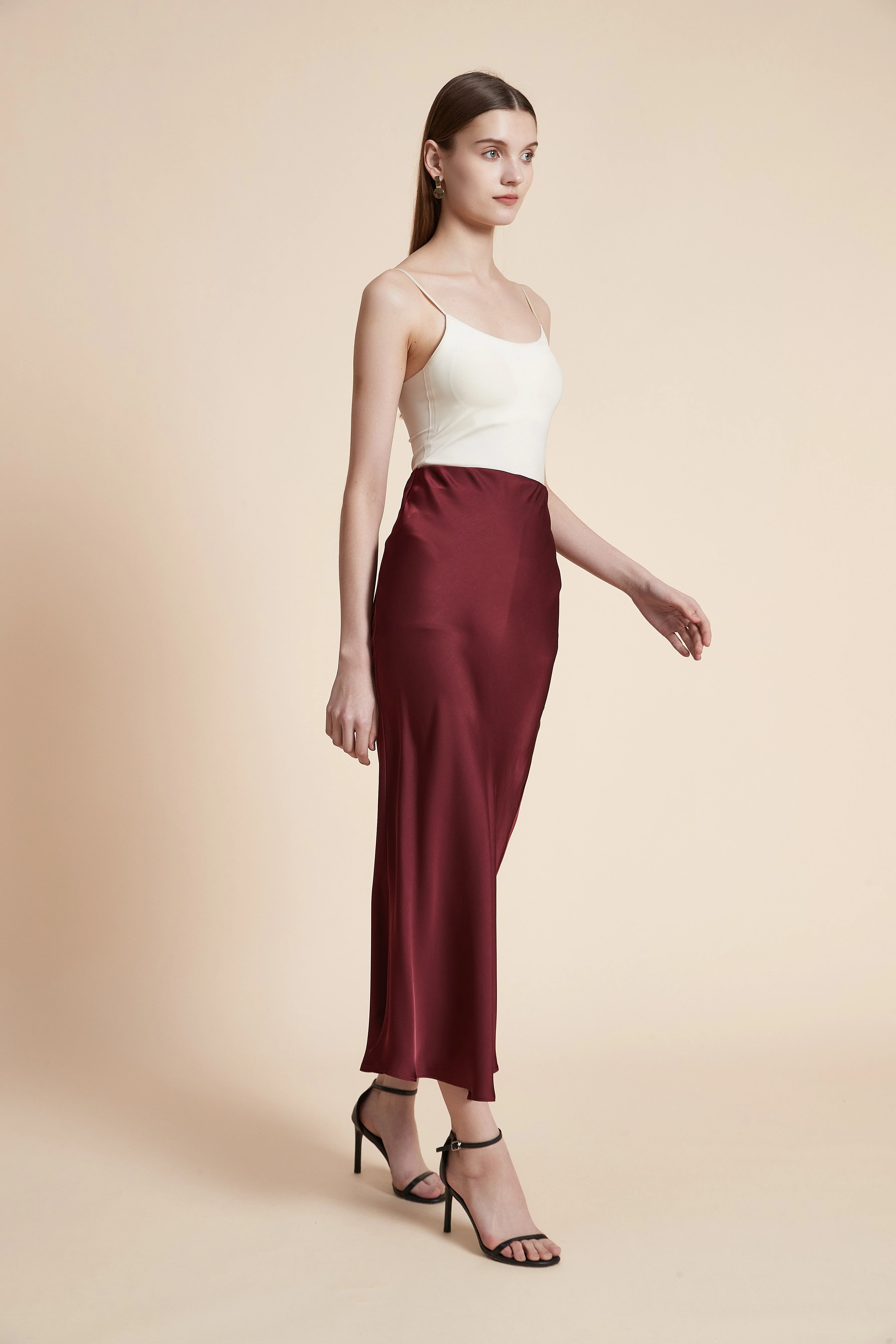 Plain Long Fitted Skirt - Image 3