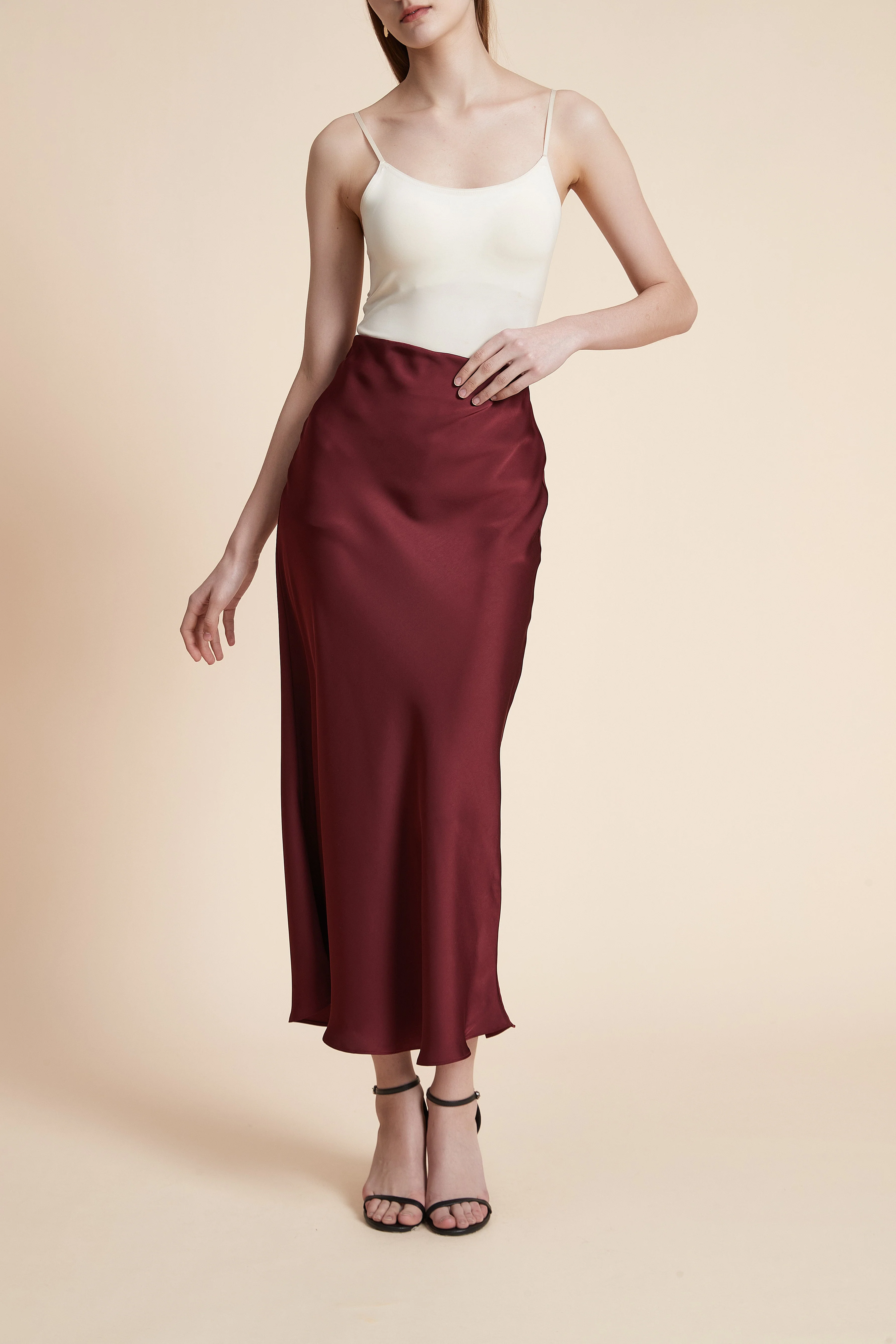 Plain Long Fitted Skirt - Image 5