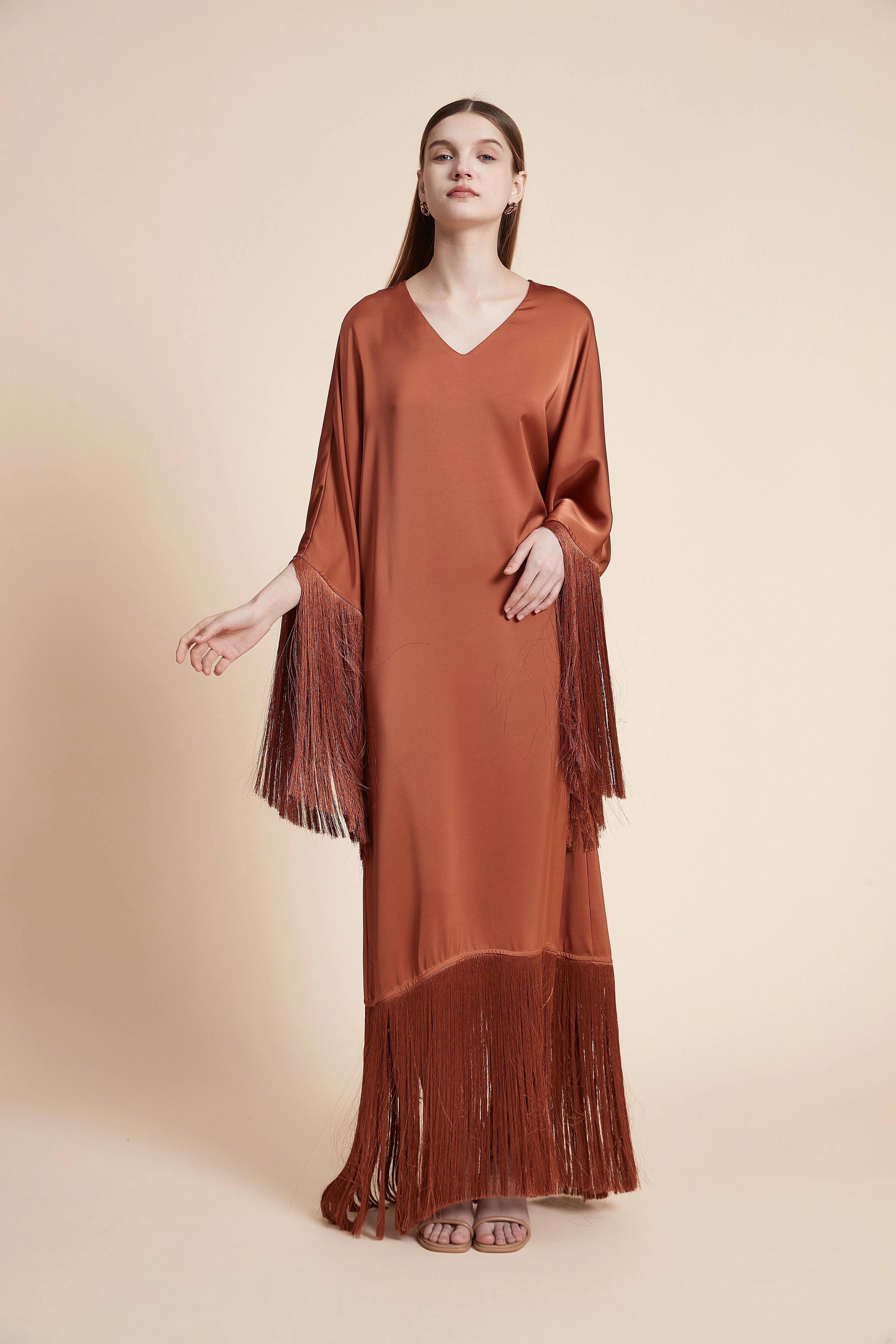 Fringe Elegance Maxi Dress - Image 10