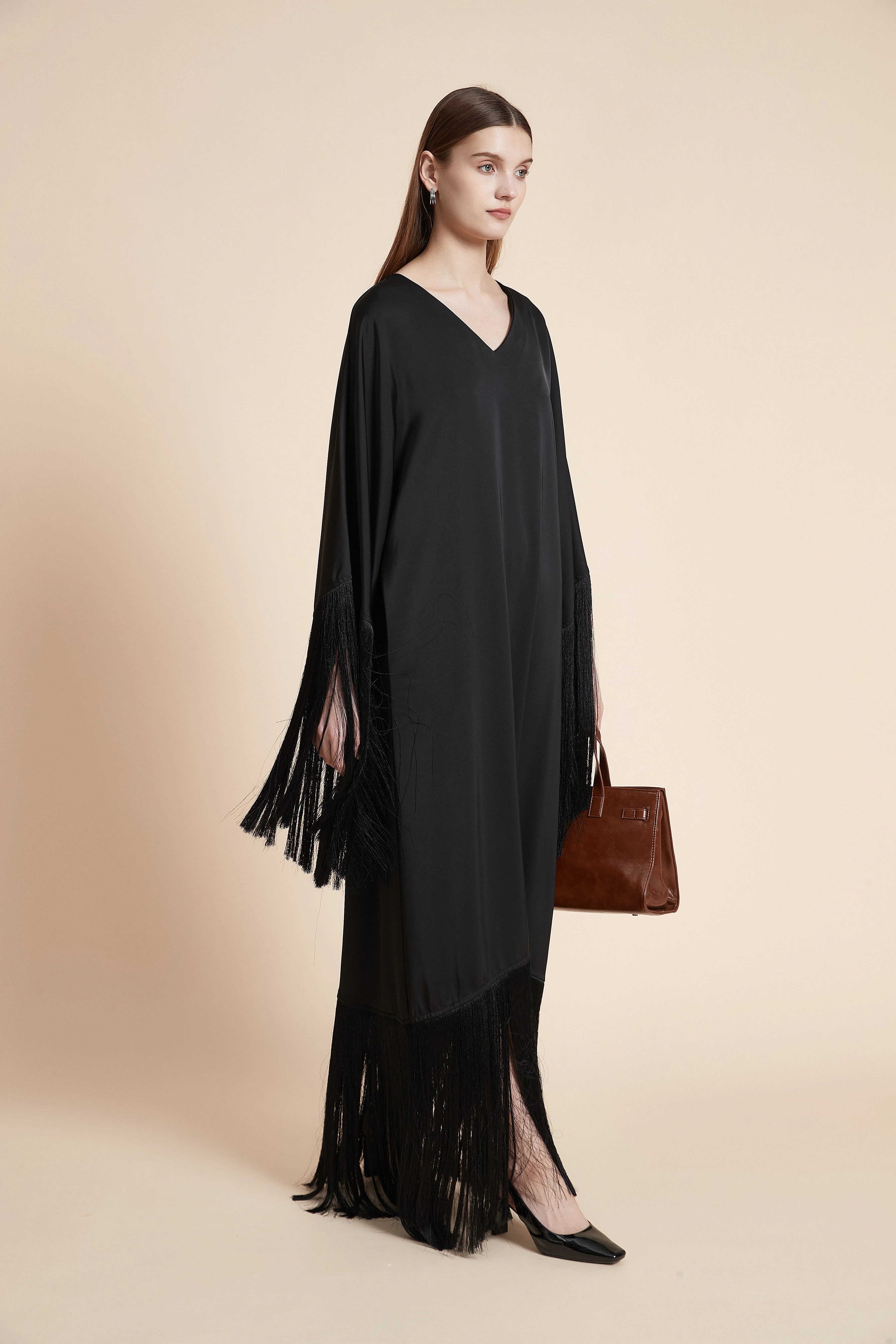 Fringe Elegance Maxi Dress - Image 4