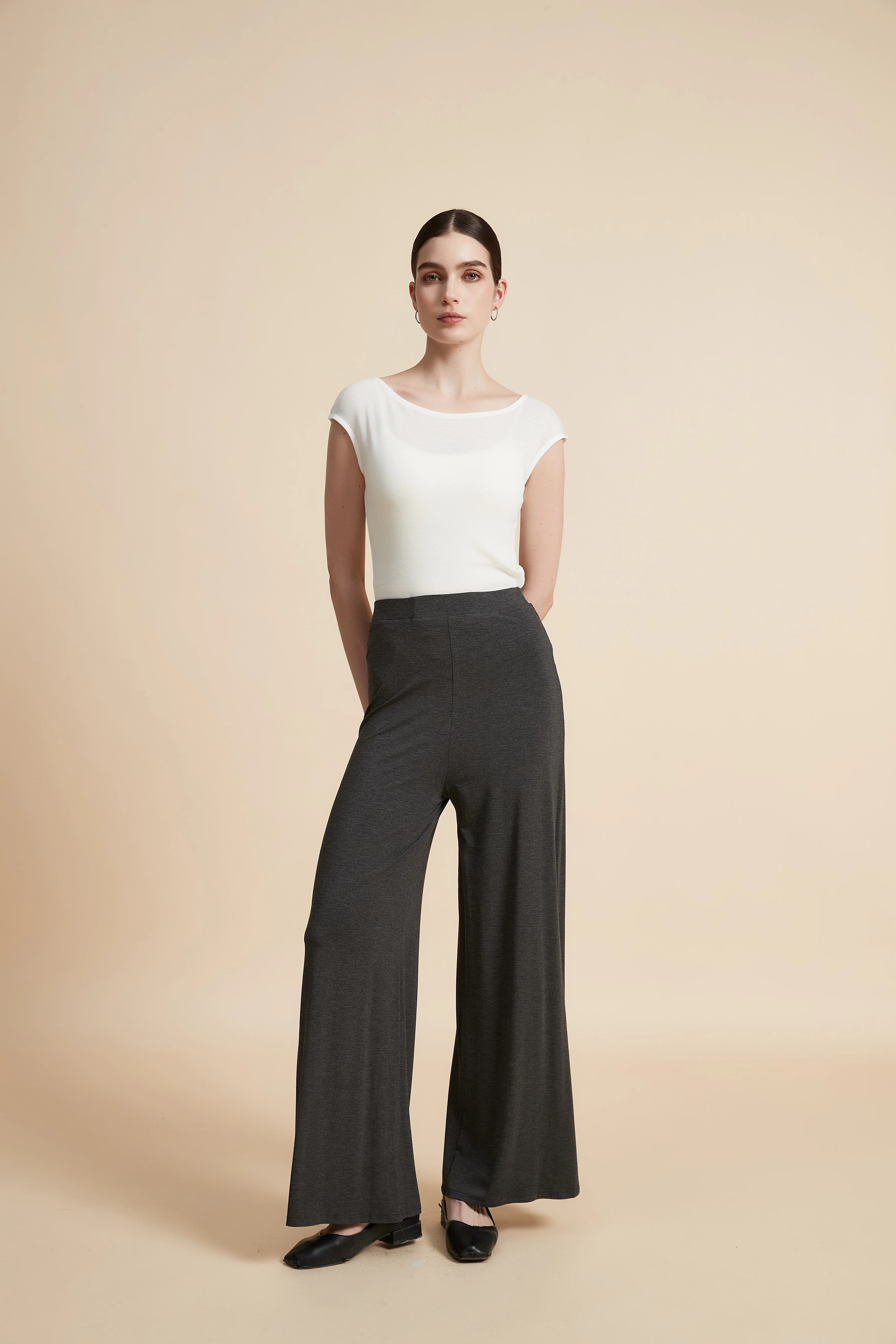 Wide Leg Solid Pants - Image 11