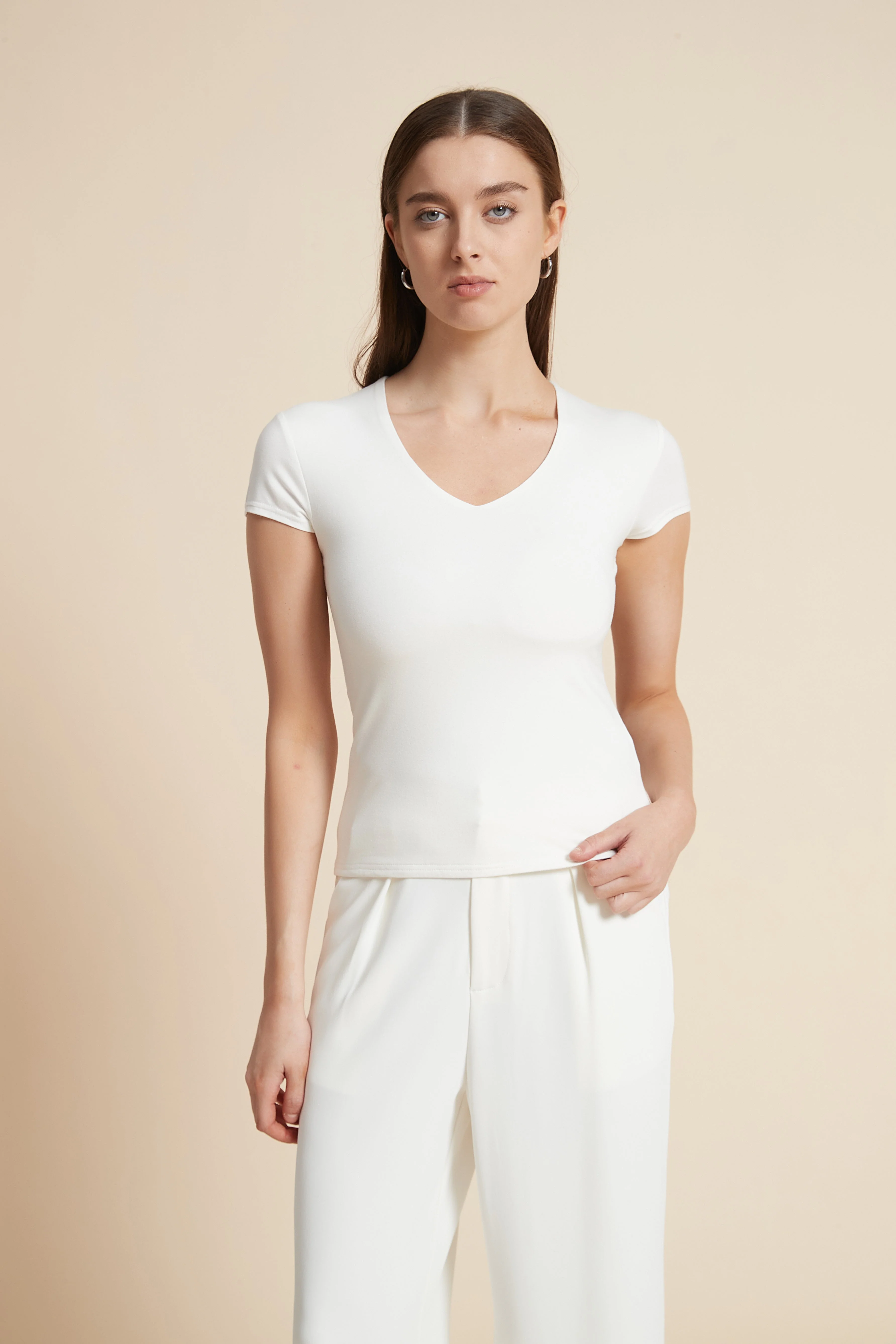 Short Sleeve Solid Waist-Length Blouse - Image 4