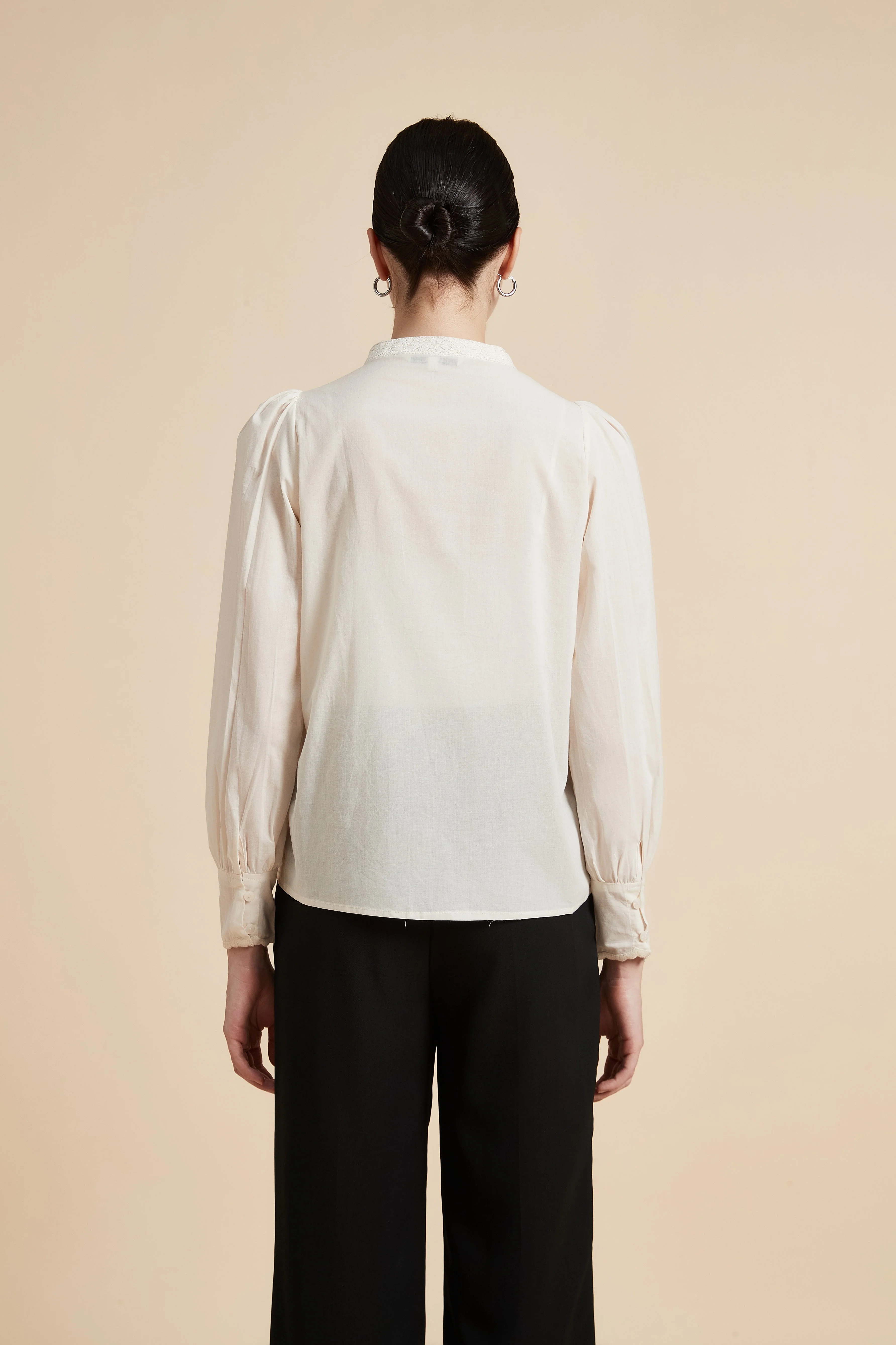 Lace Long Sleeve Top with Round Neck - Image 5