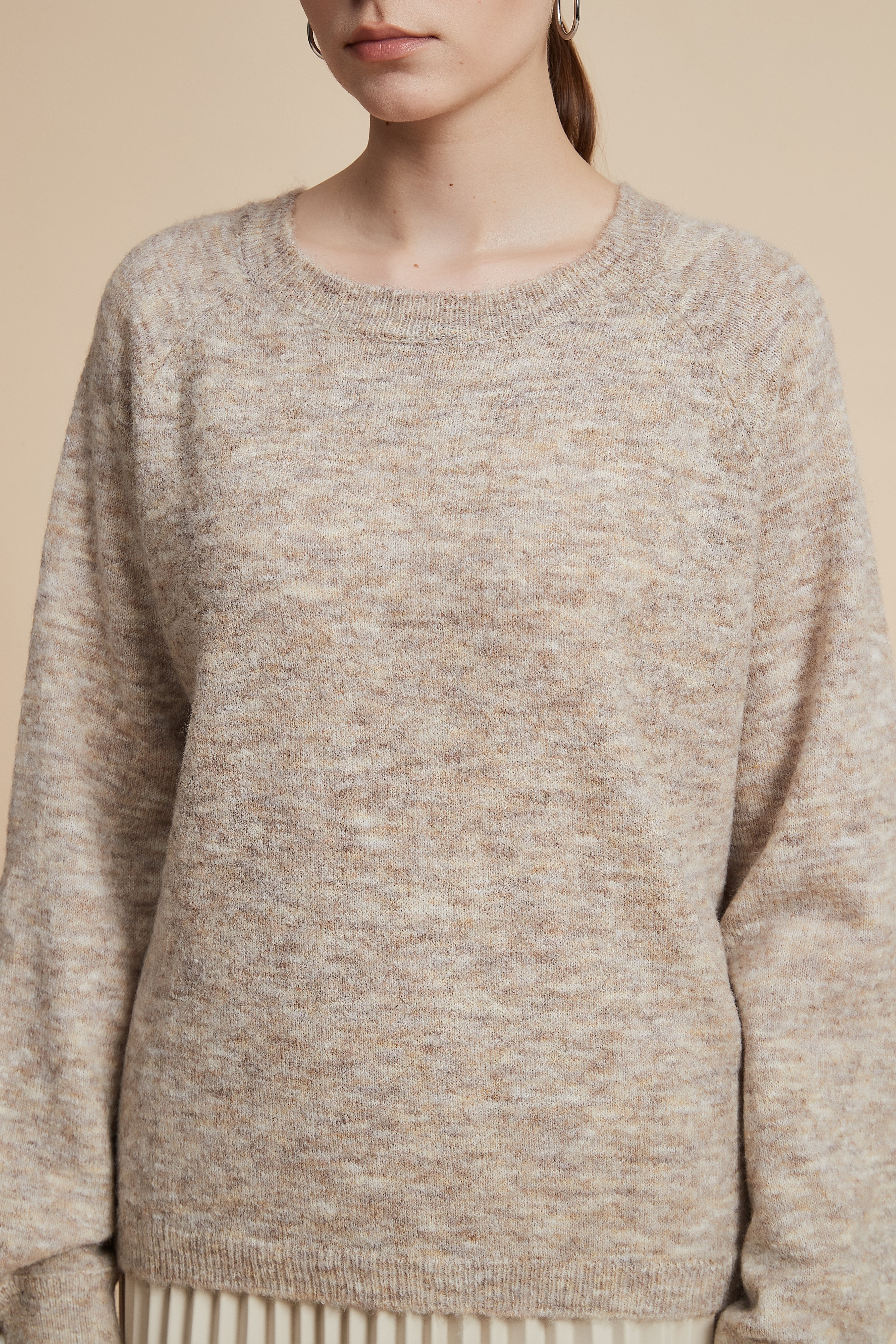 Solid Long Sleeve Oversized Sweater - Image 7
