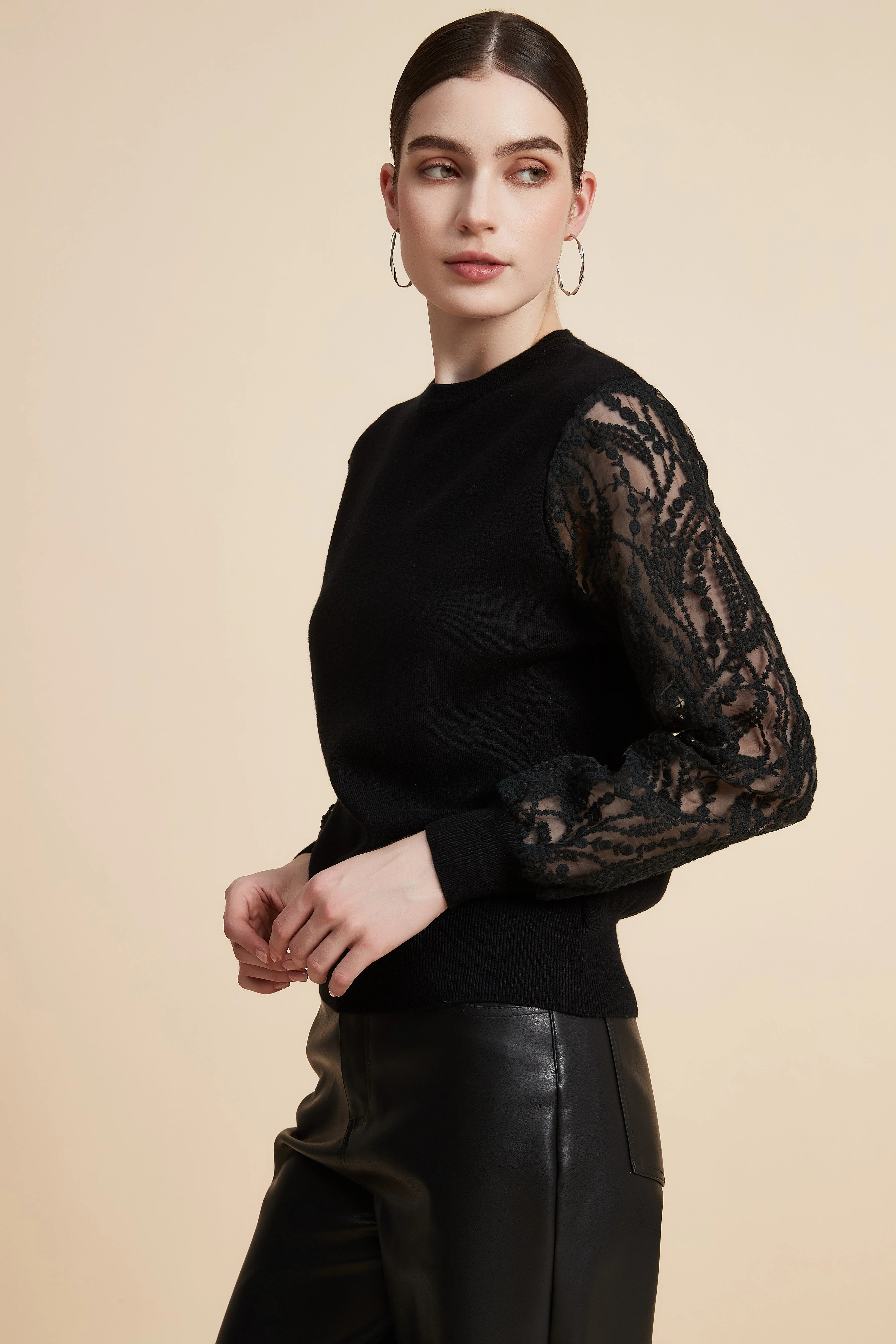 Long Sleeve Embellished Sweater - Image 3