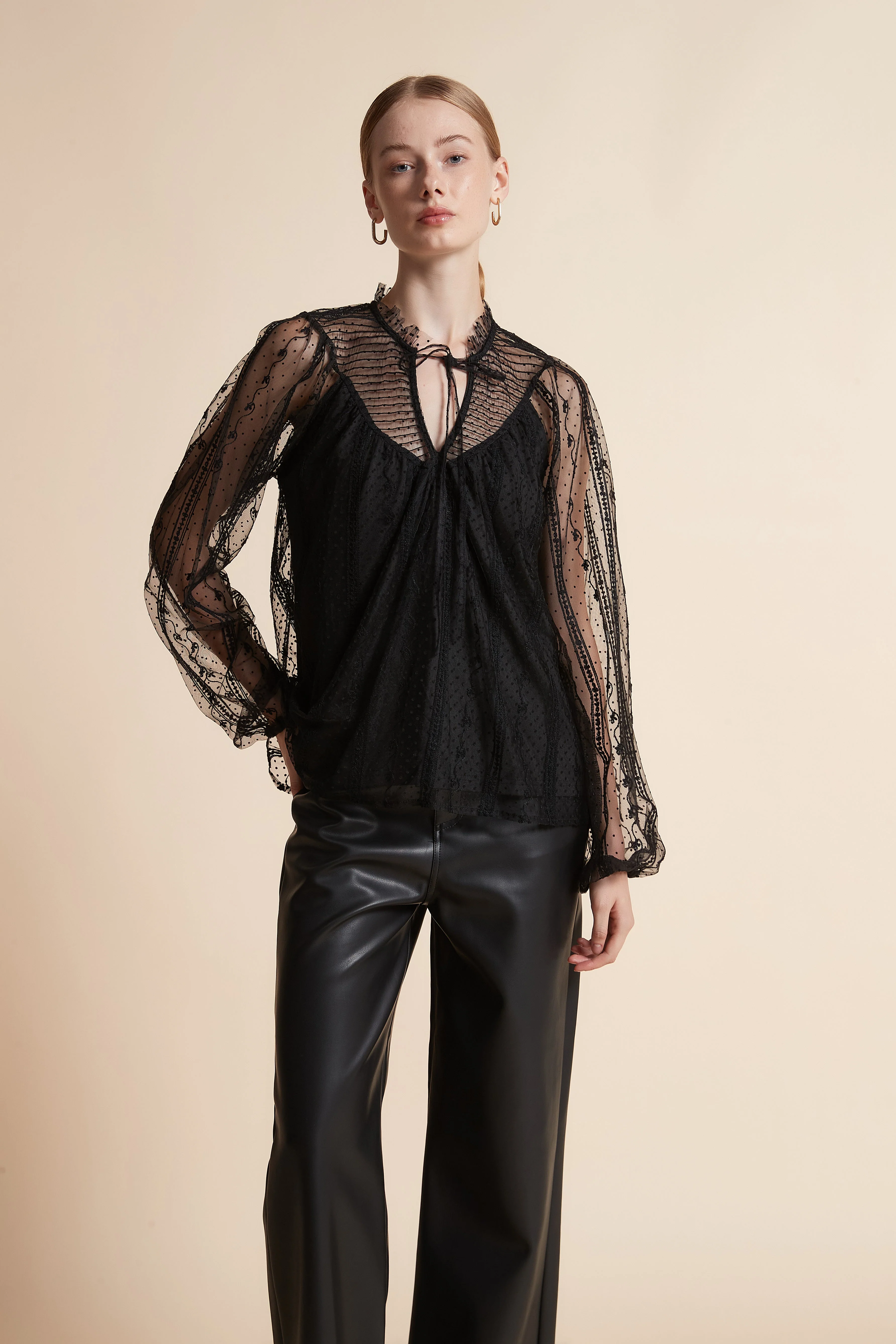 Embroidered Long-Sleeve Top - Image 2