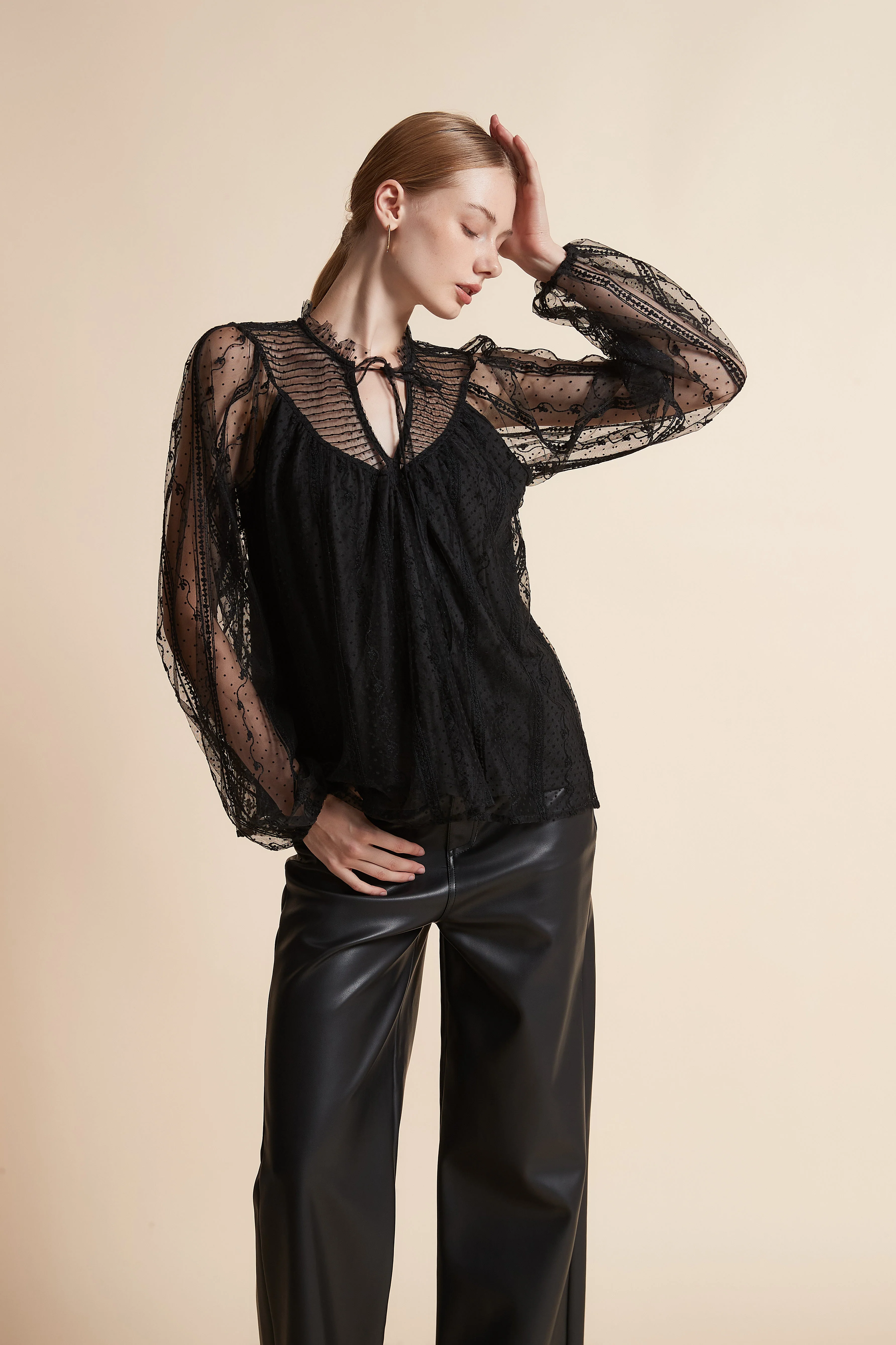 Embroidered Long-Sleeve Top - Image 4