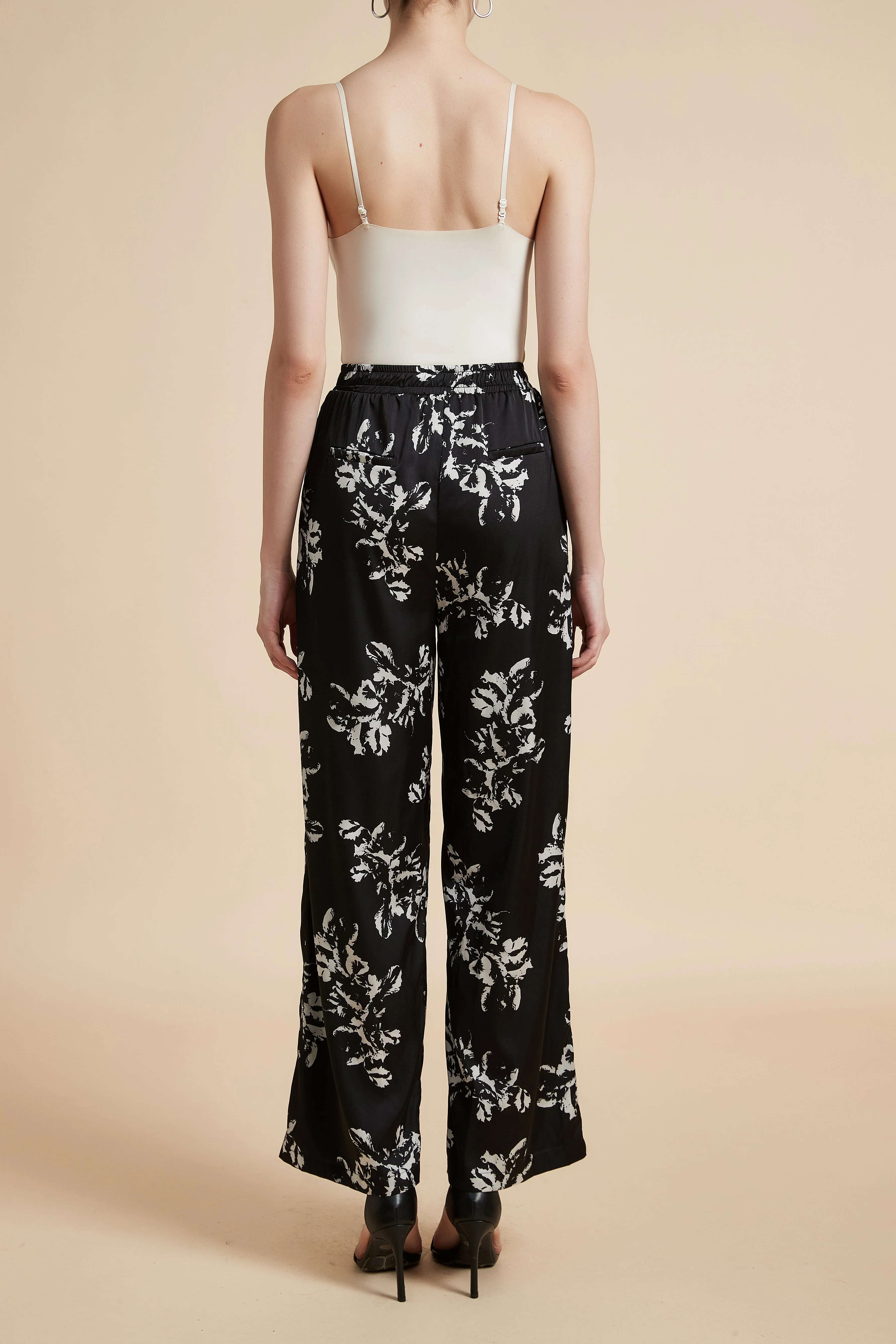 Wide Leg Floral Trousers - Image 5
