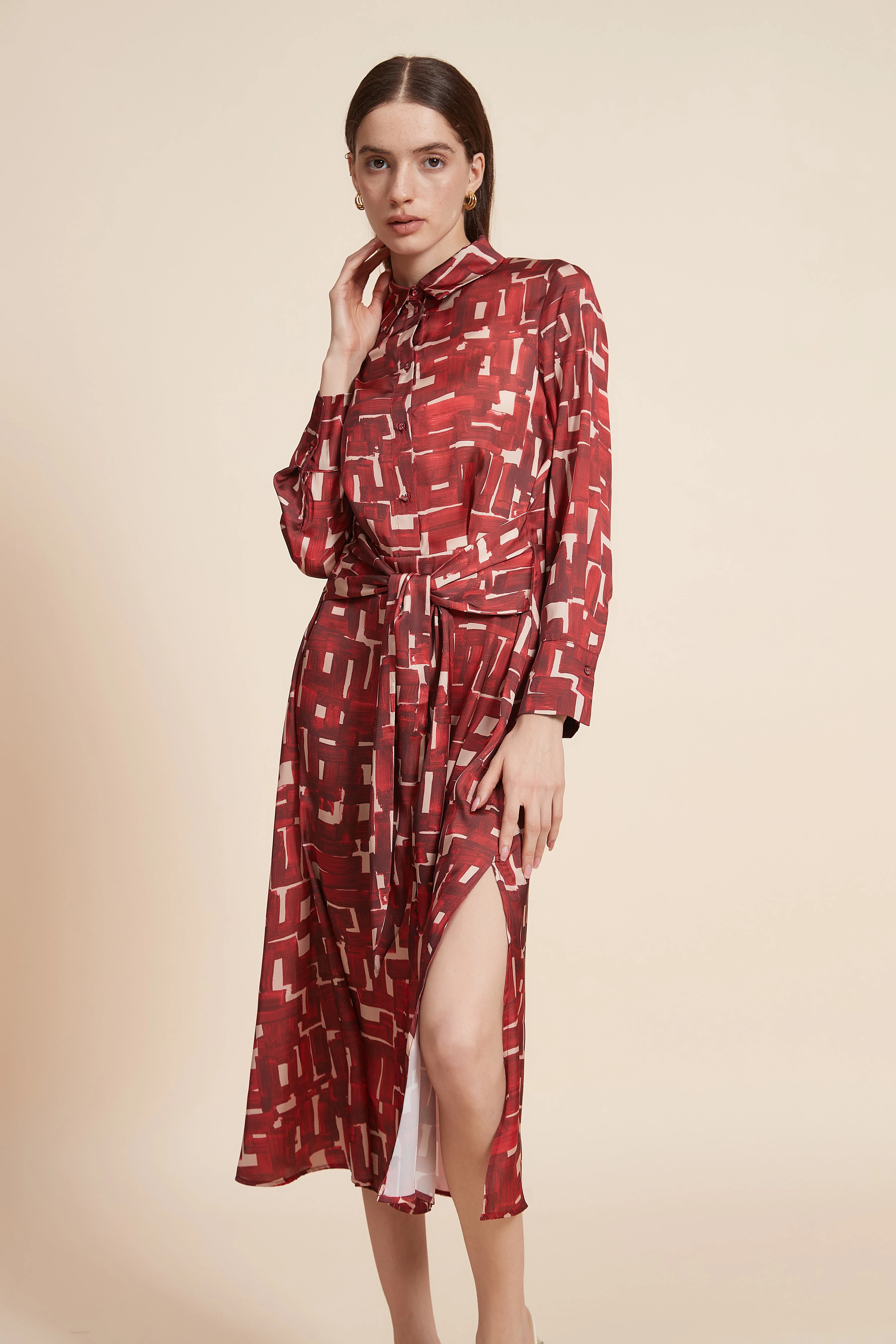 Printed Long Sleeve Maxi Dress - Image 2
