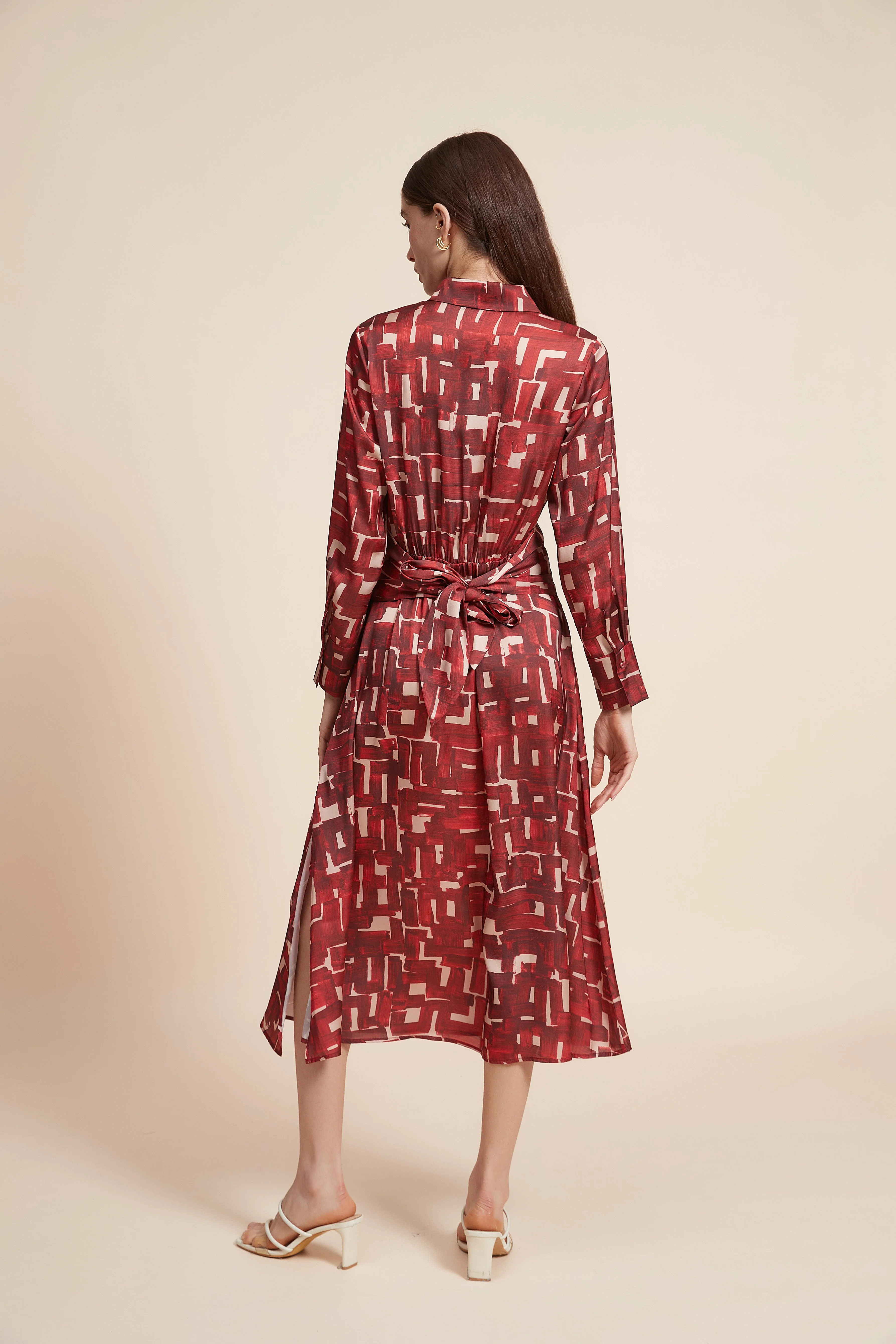 Printed Long Sleeve Maxi Dress - Image 7