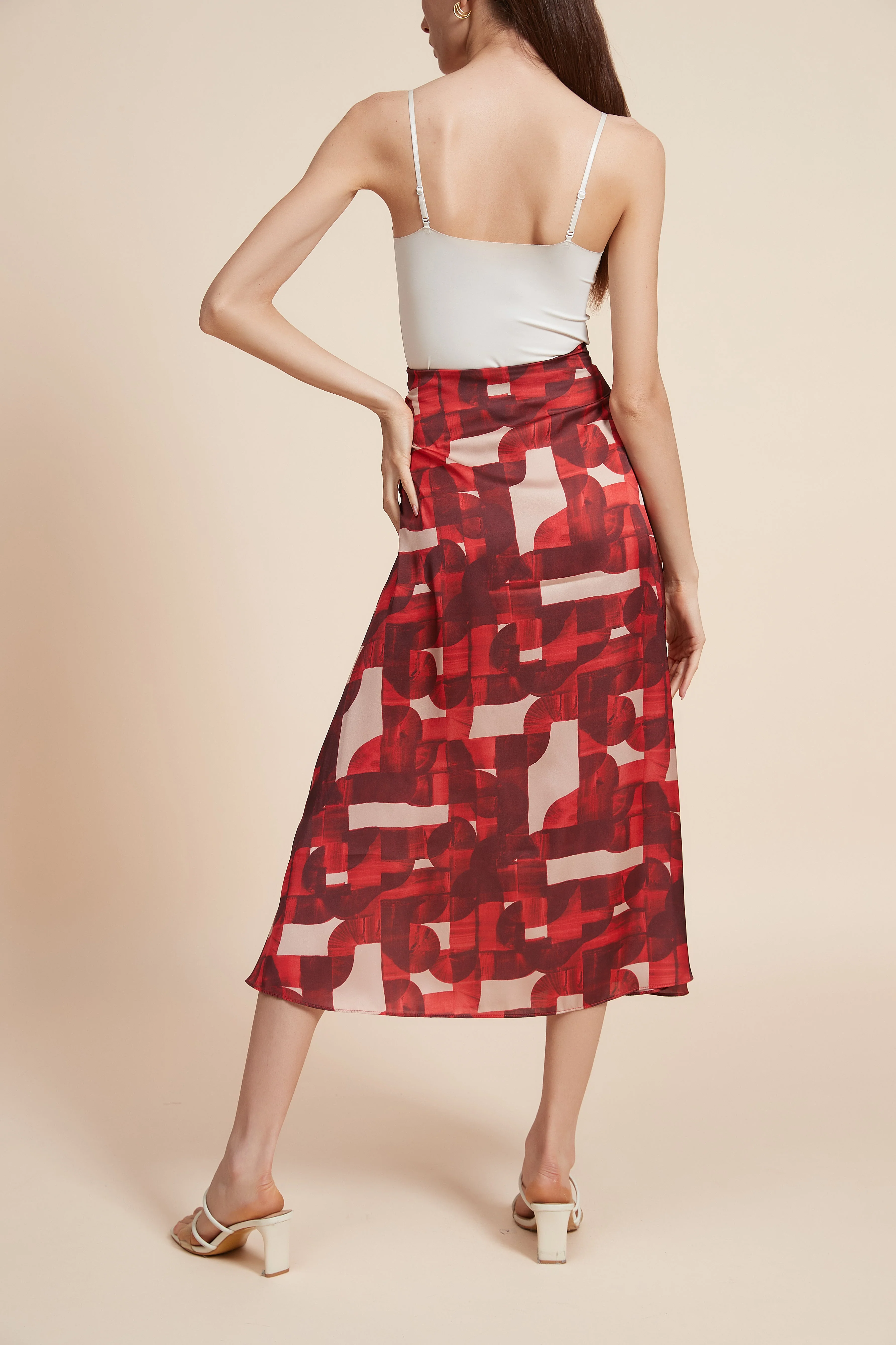 Colorful Midi Skirt with Flared Design - Image 6