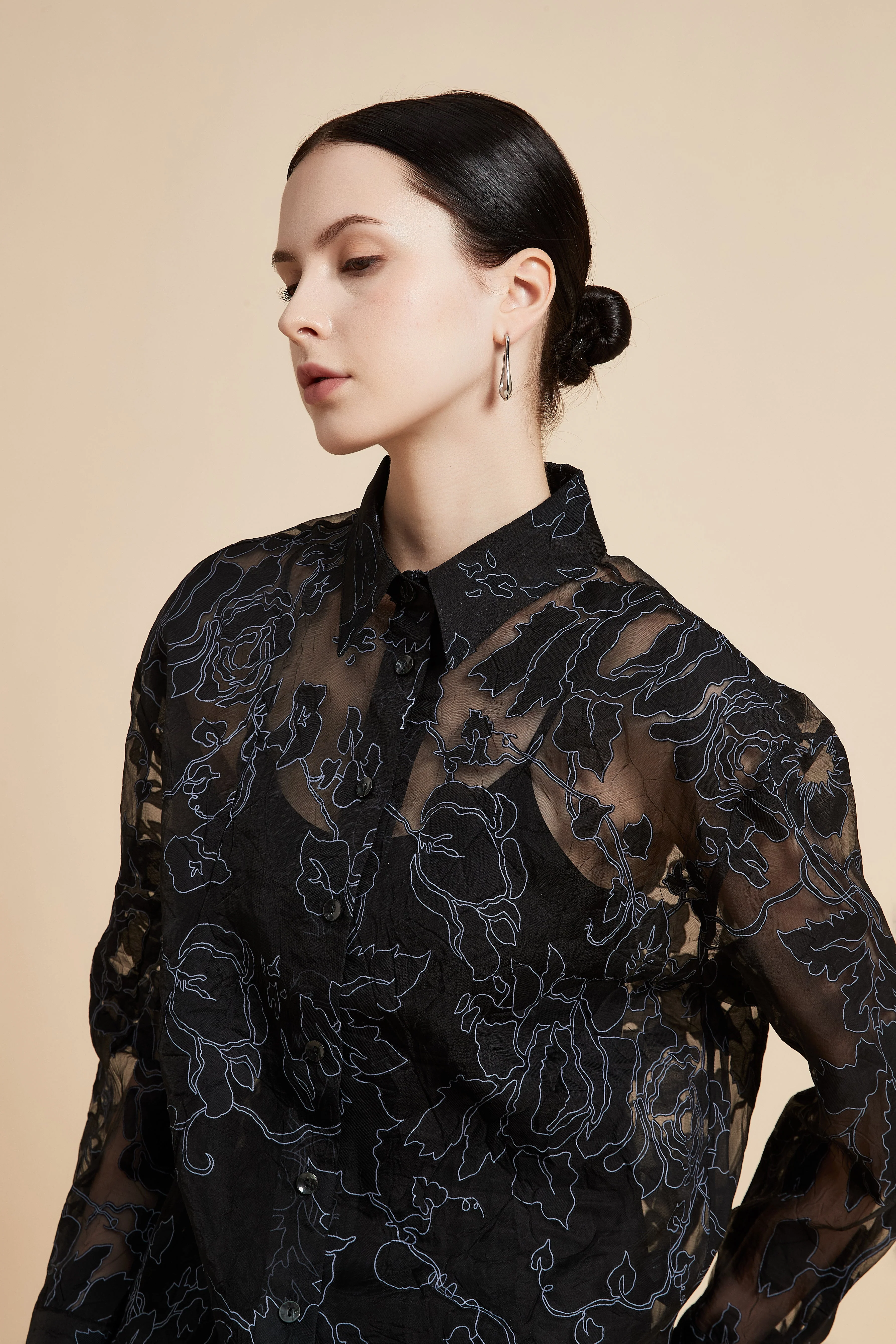 Long Sleeve Shirt with Collar - Image 4
