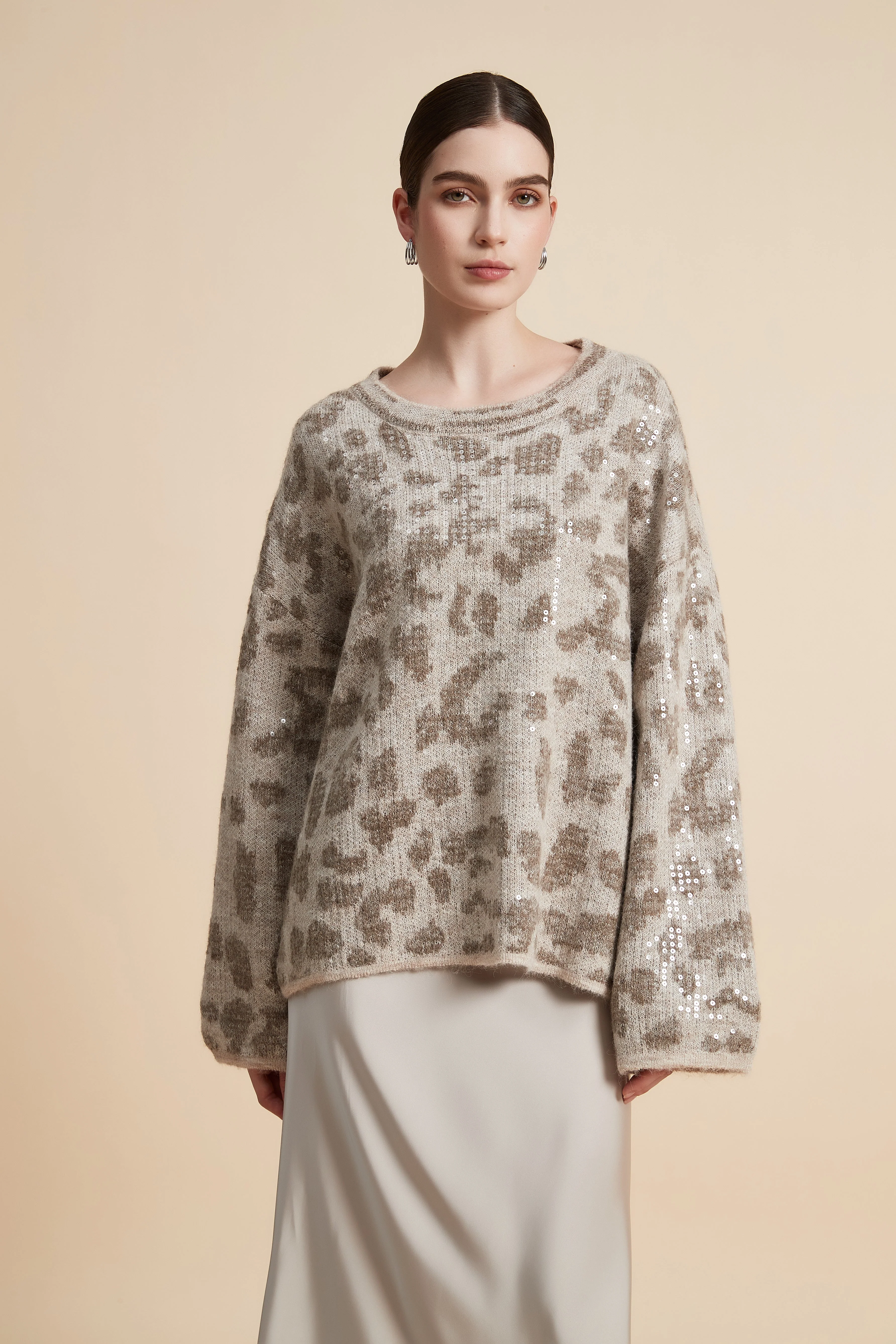 Long Sleeve Oversized Crewneck Sweater