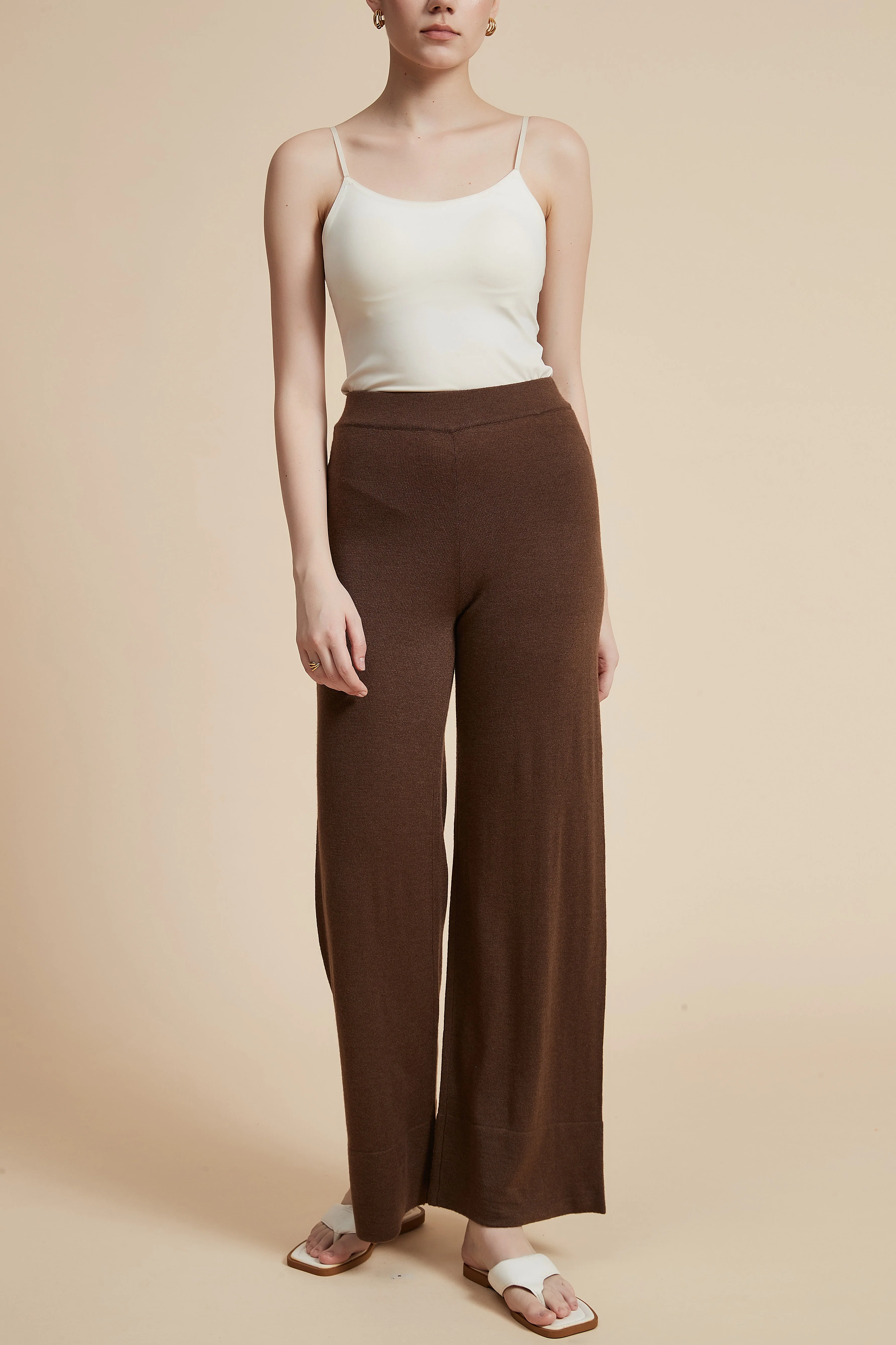 Plain Wide Leg Trousers - Image 2