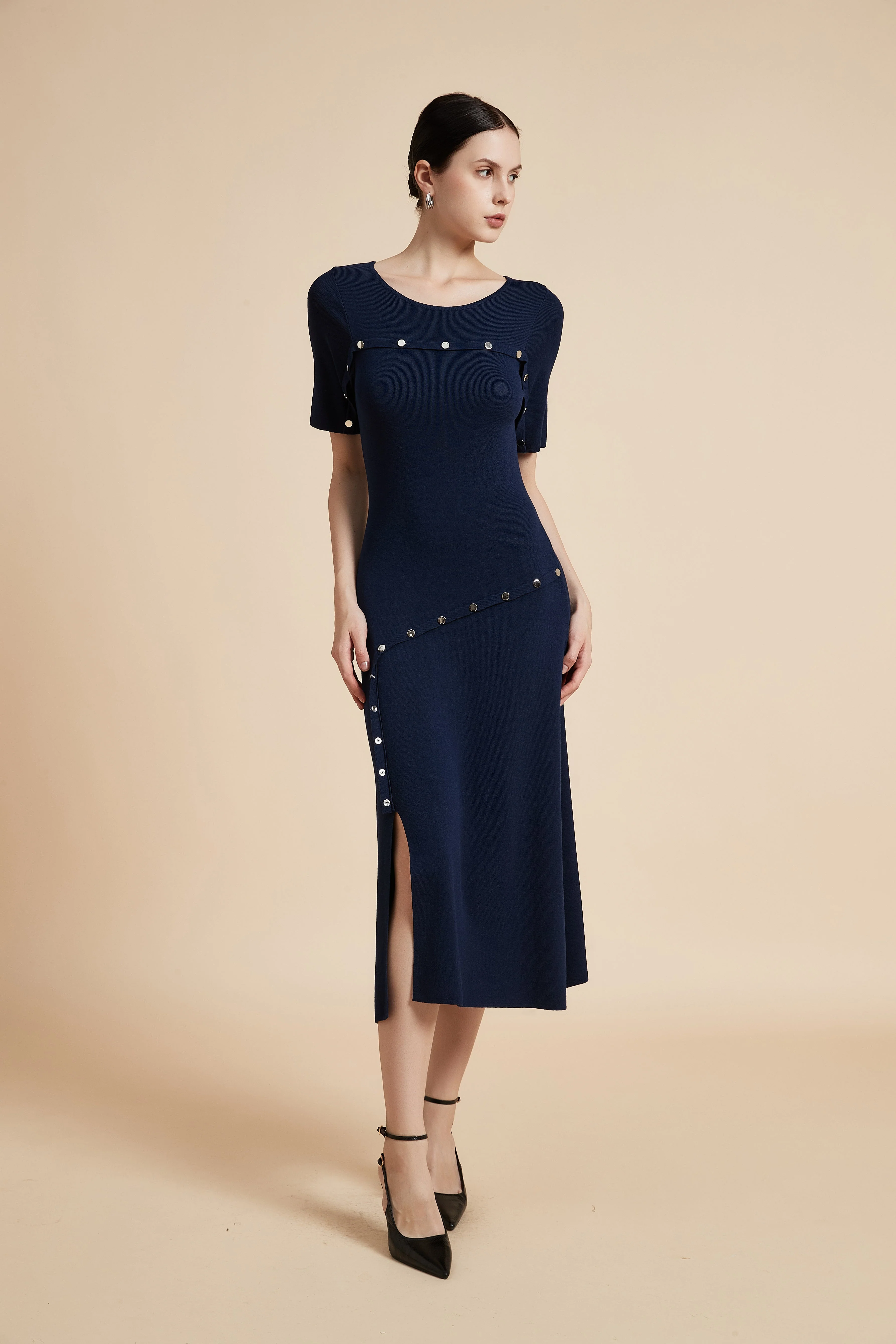 Half Sleeve Midi Dress - Image 2