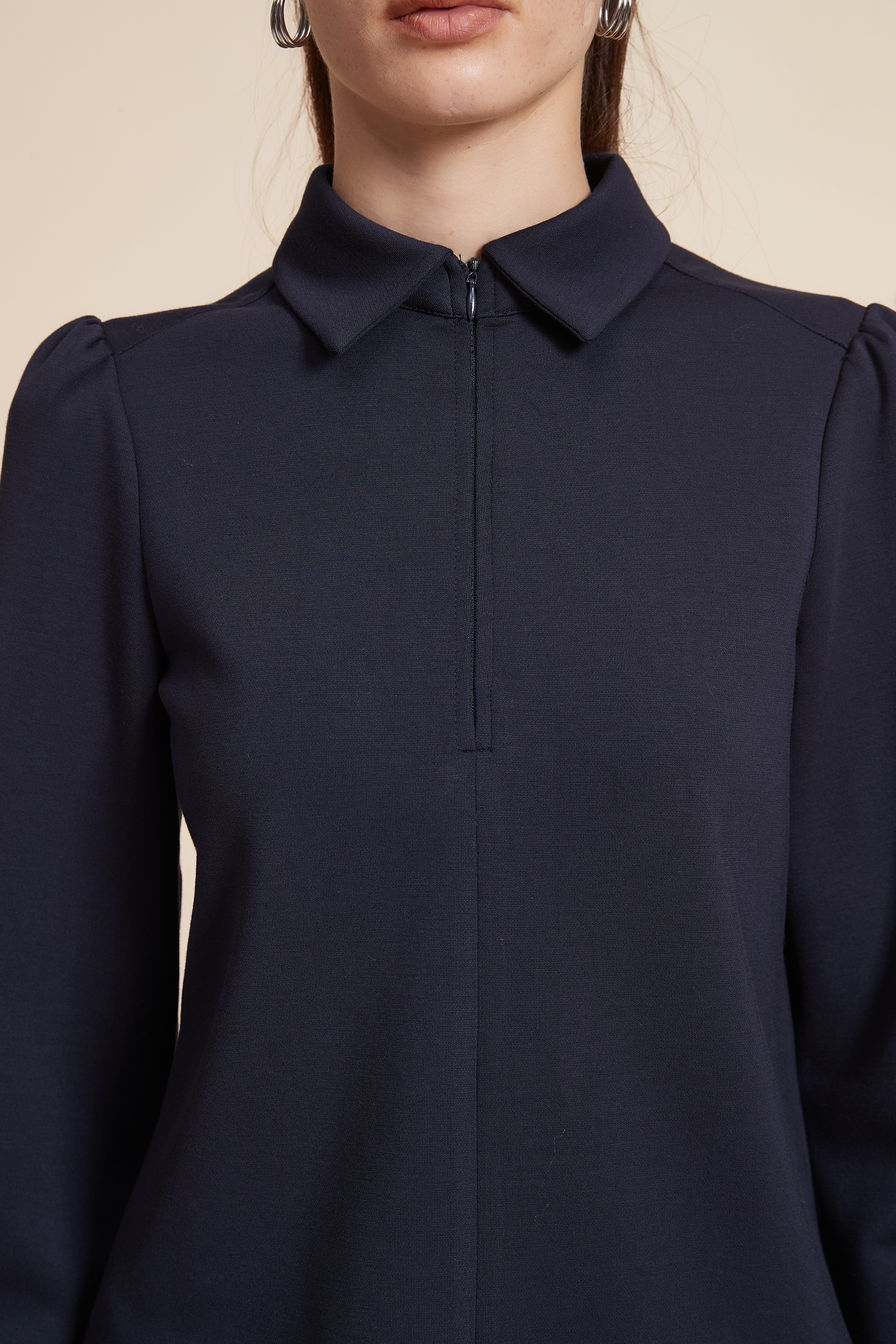 Plain Short-Sleeved Blouse - Image 6