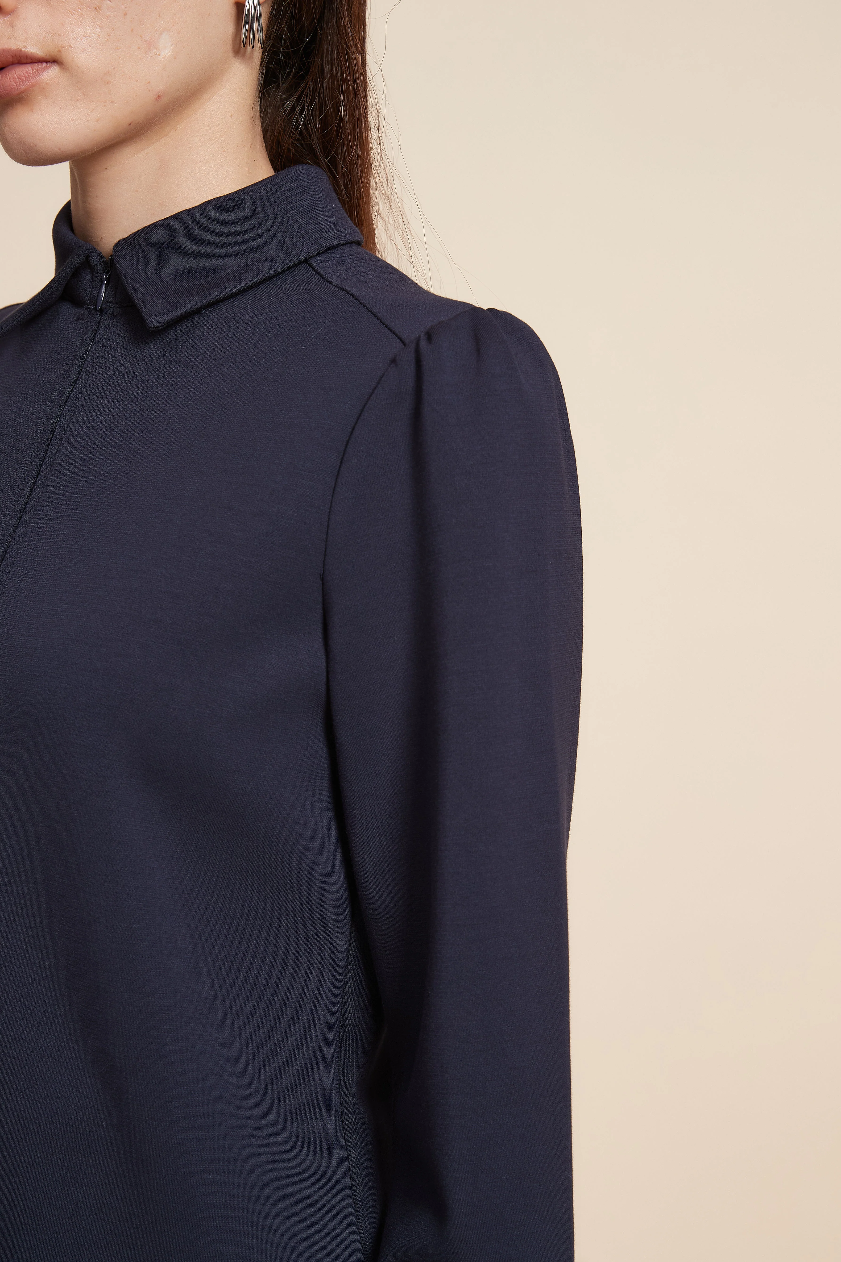 Plain Short-Sleeved Blouse - Image 7