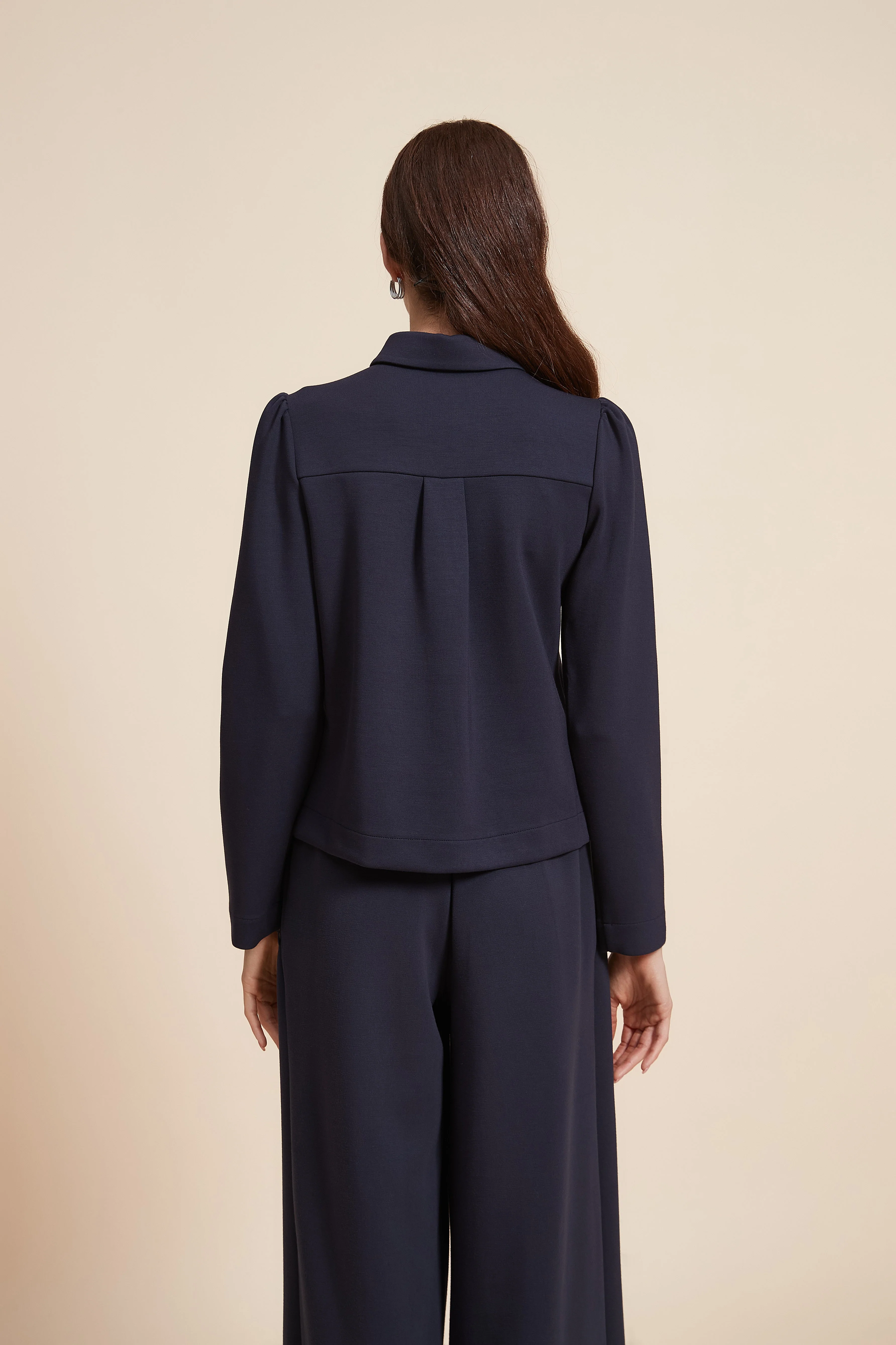 Plain Short-Sleeved Blouse - Image 8