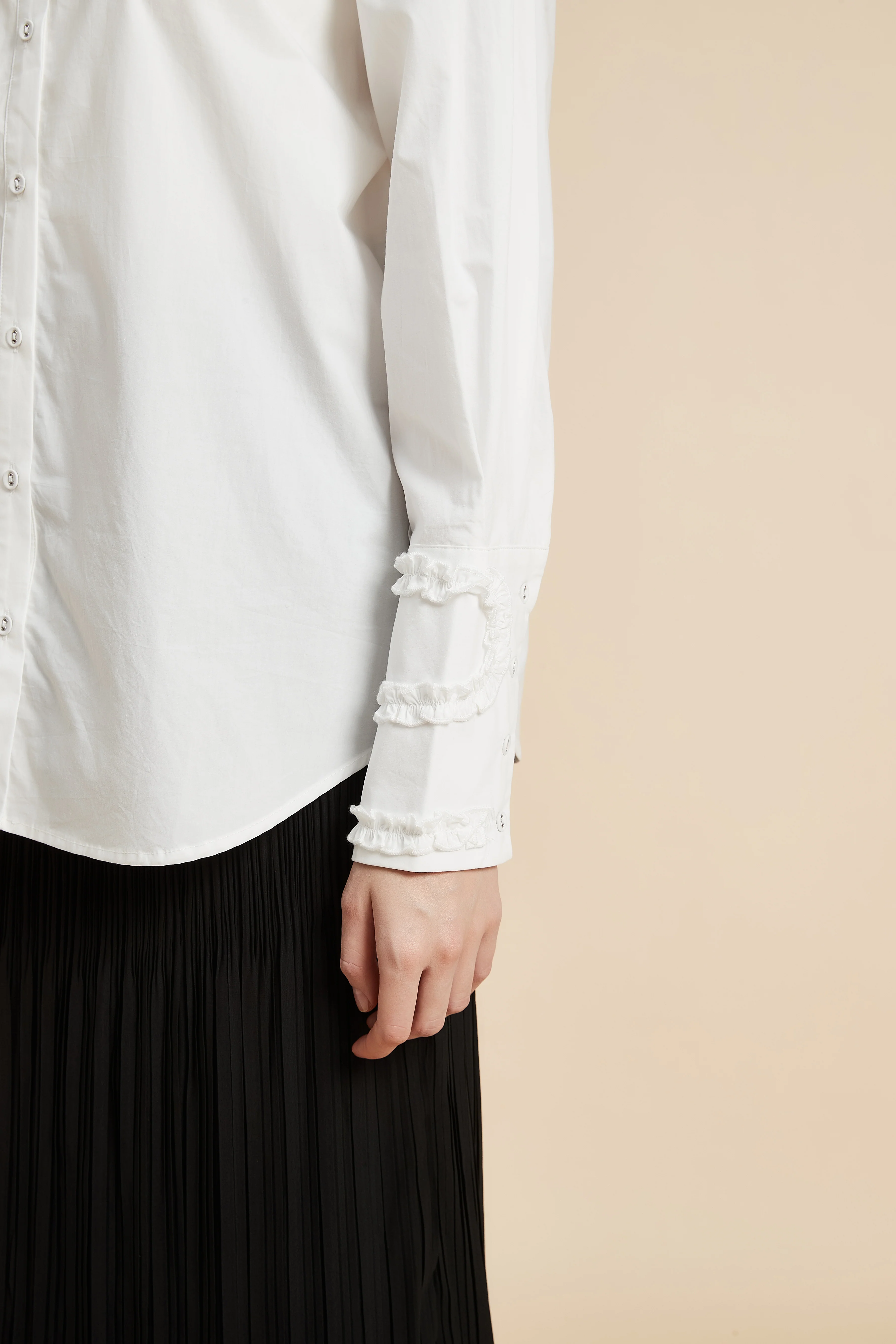 Long Sleeve Shirt Collar Blouse - Image 5