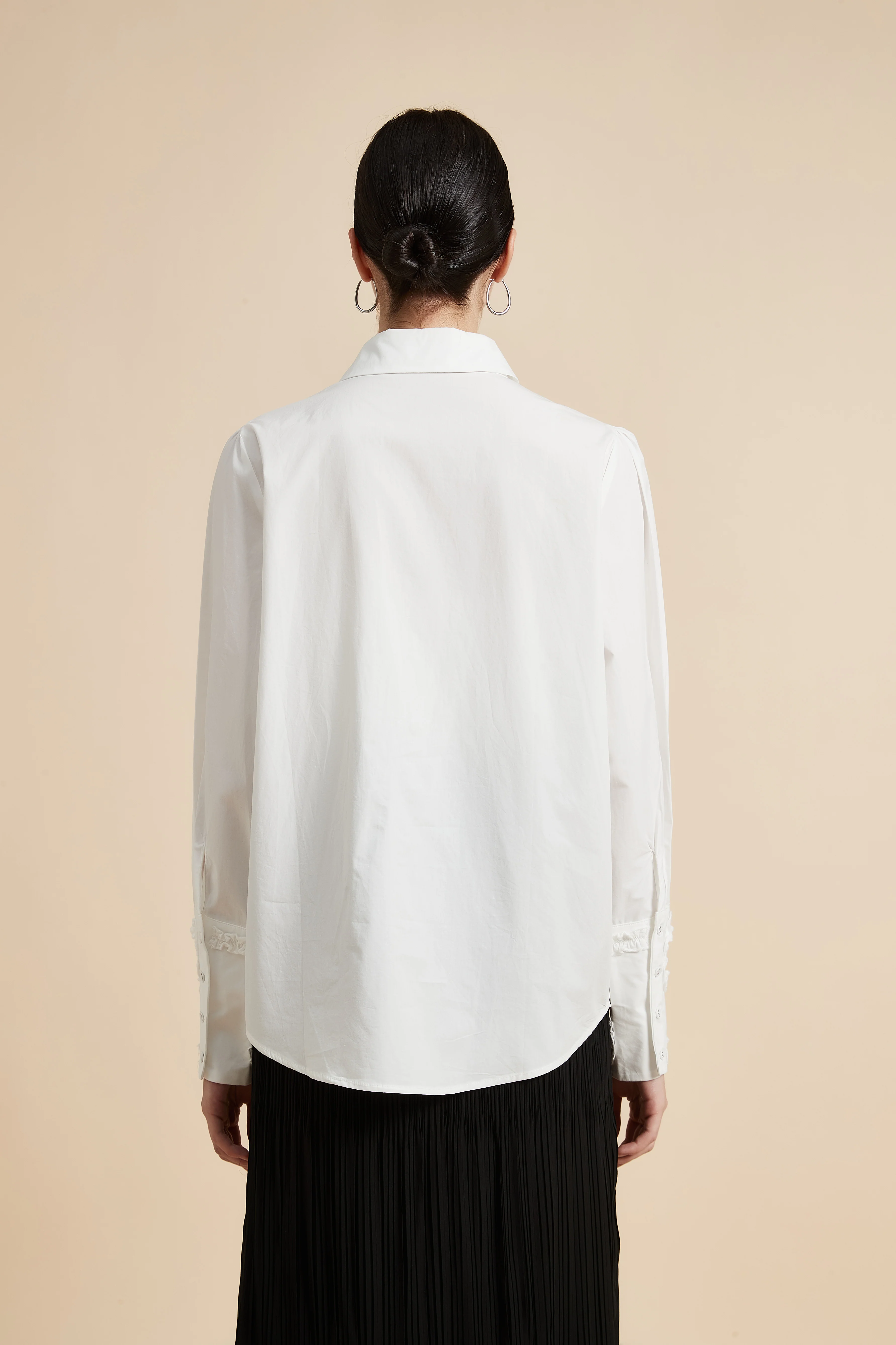 Long Sleeve Shirt Collar Blouse - Image 6