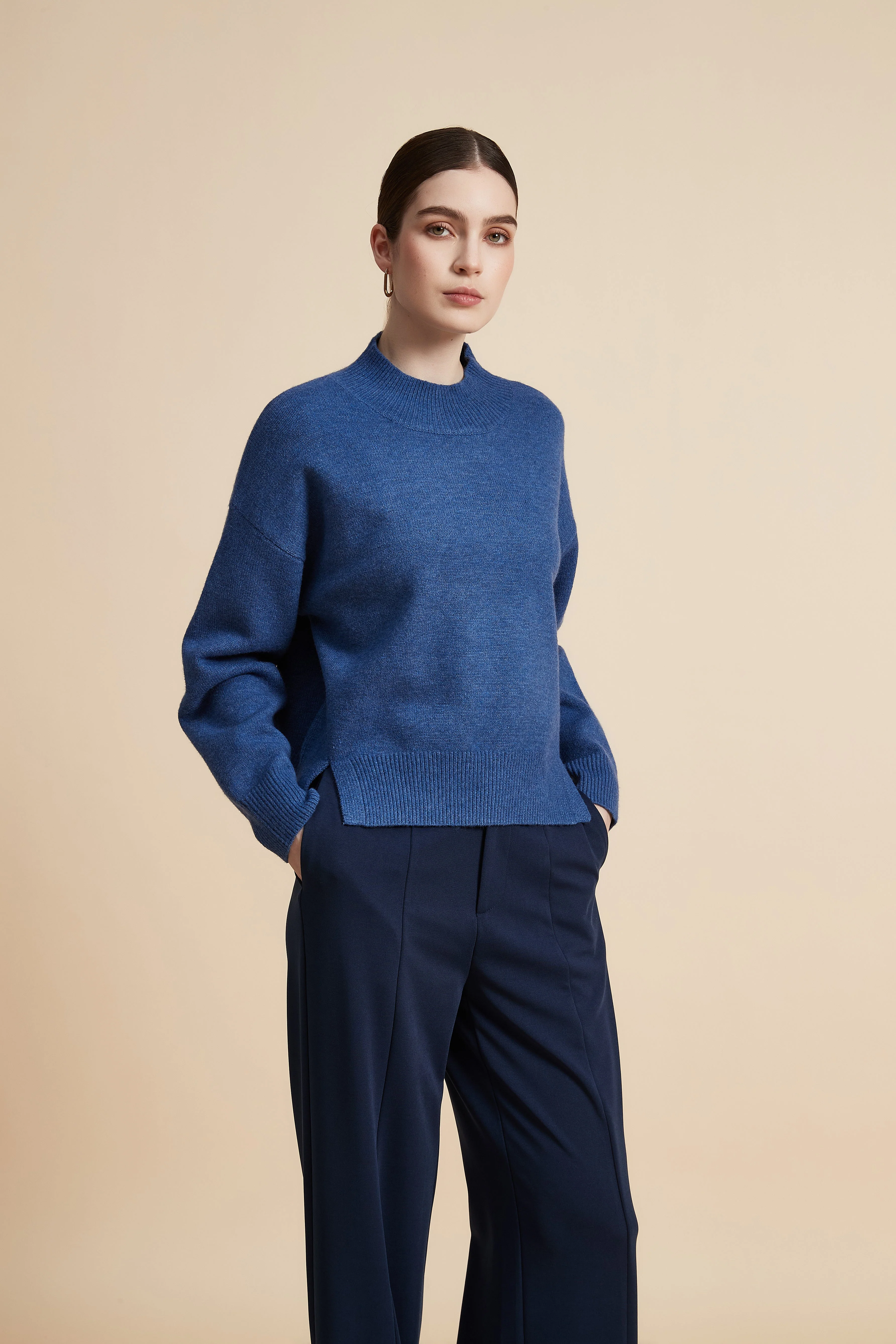 Long Sleeve Plain Sweater - Image 3