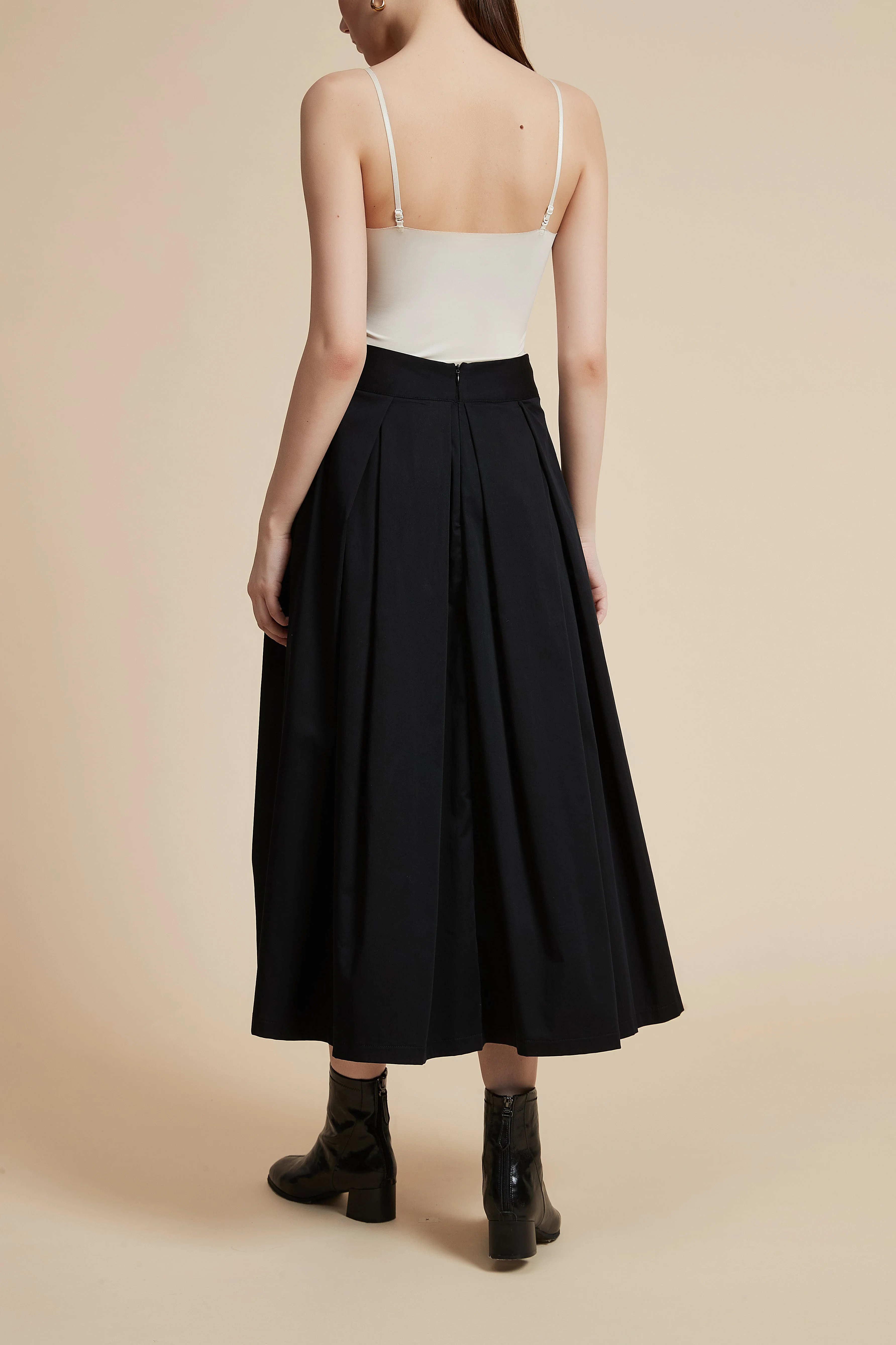 Plain Wide-Leg Midi Skirt - Image 7