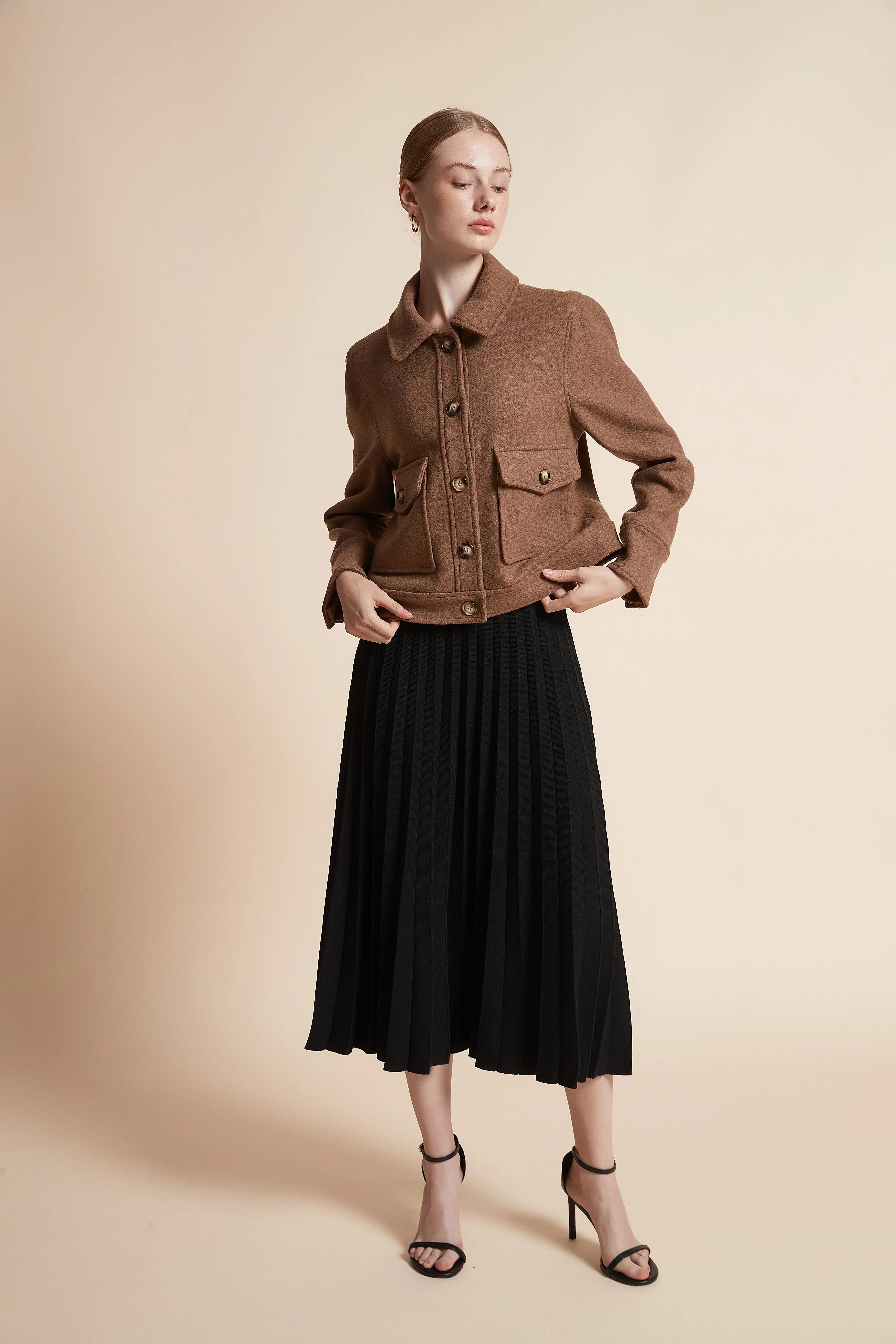 Long-Sleeve Jacket with Pockets - Image 2