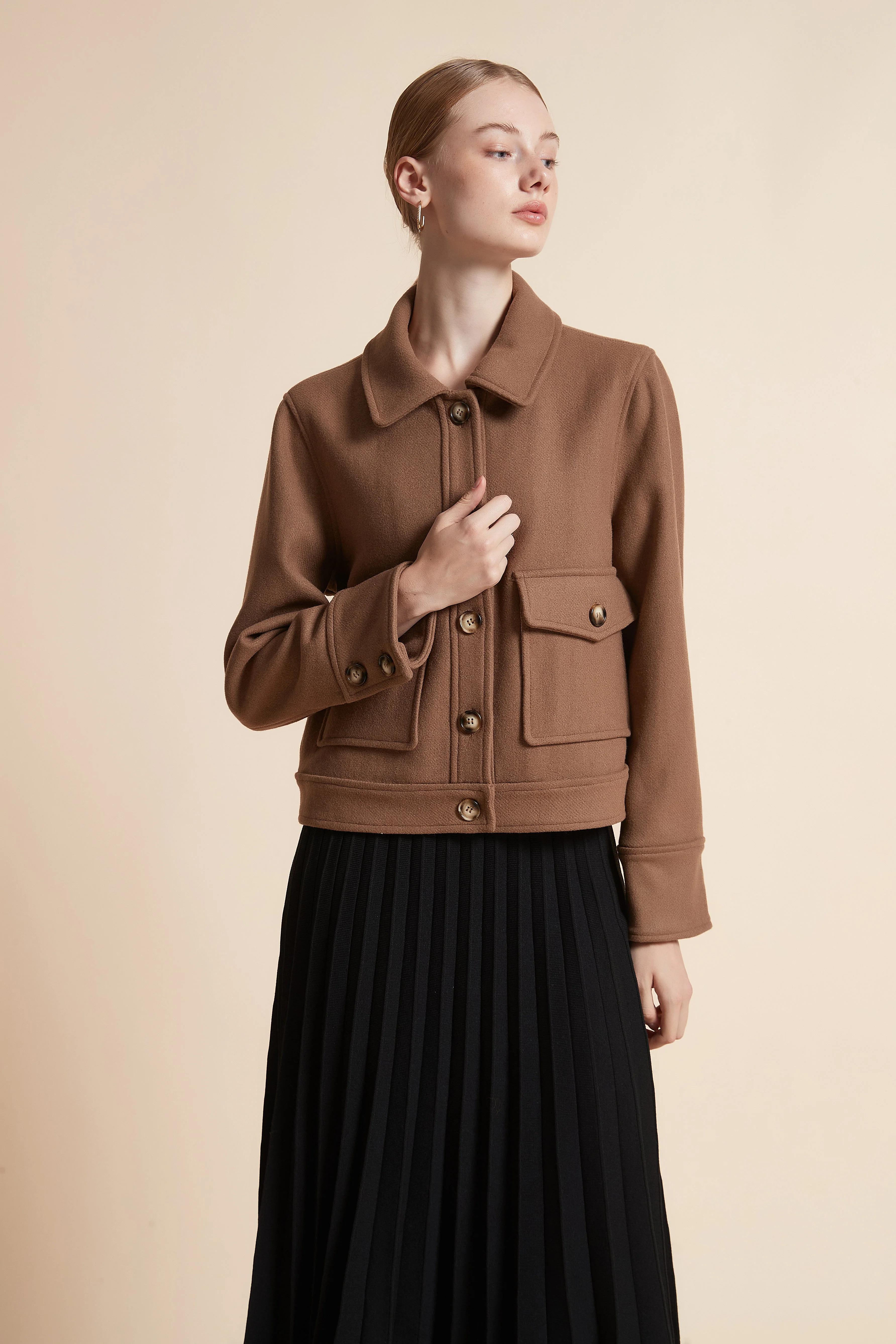 Long-Sleeve Jacket with Pockets - Image 3