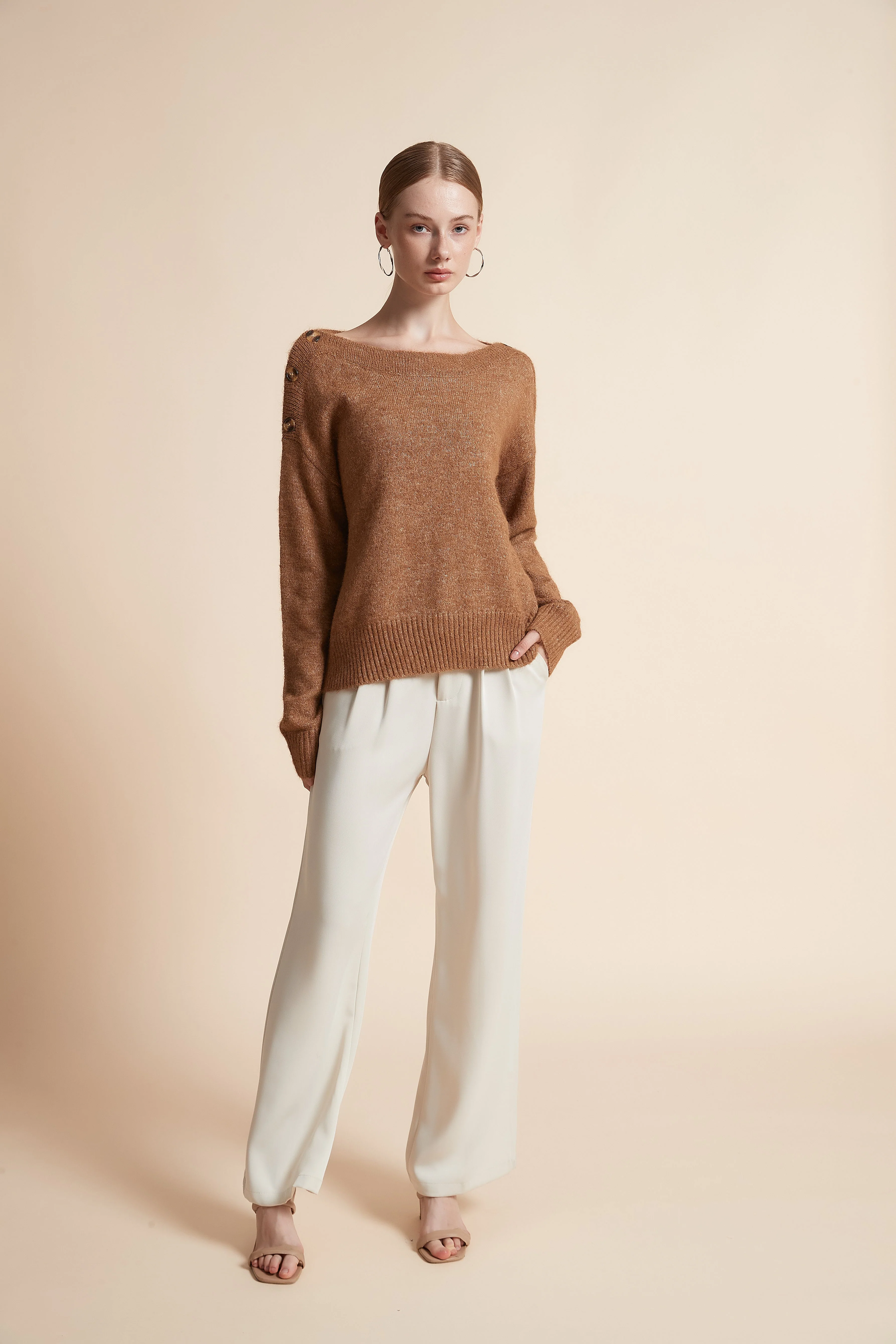 Oversized Solid Long-Sleeve Jacket