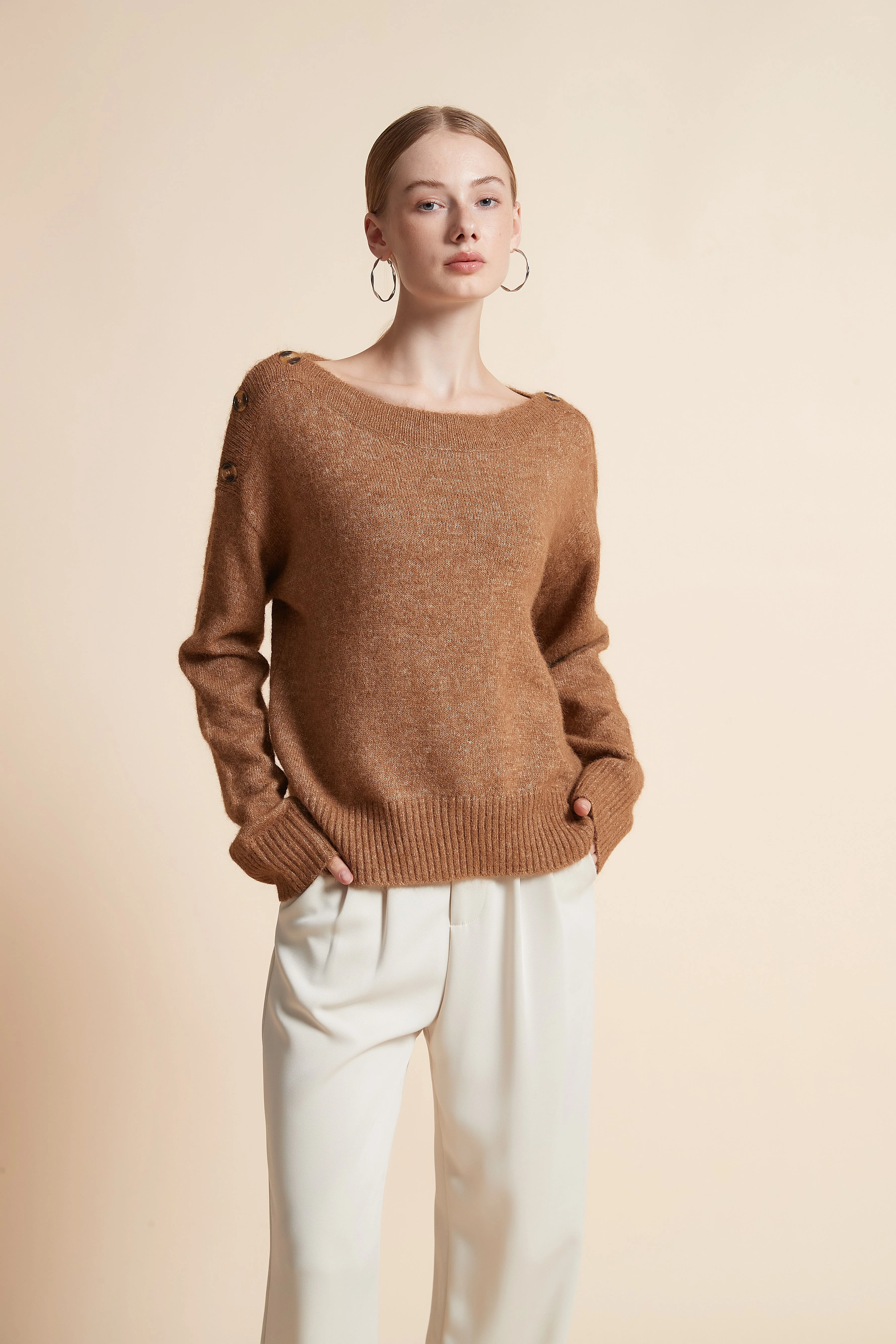Oversized Solid Long-Sleeve Jacket - Image 2