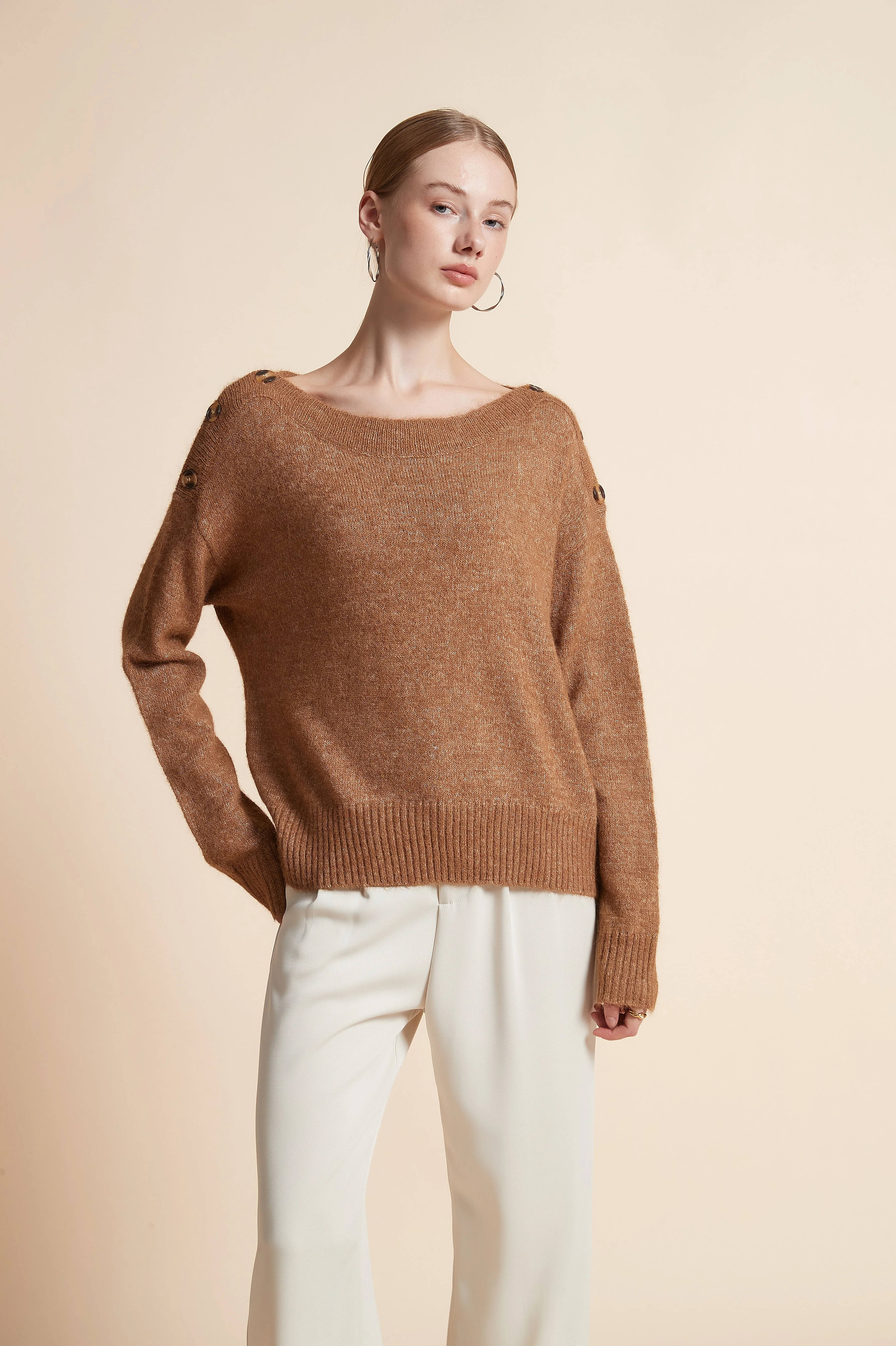 Oversized Solid Long-Sleeve Jacket - Image 3