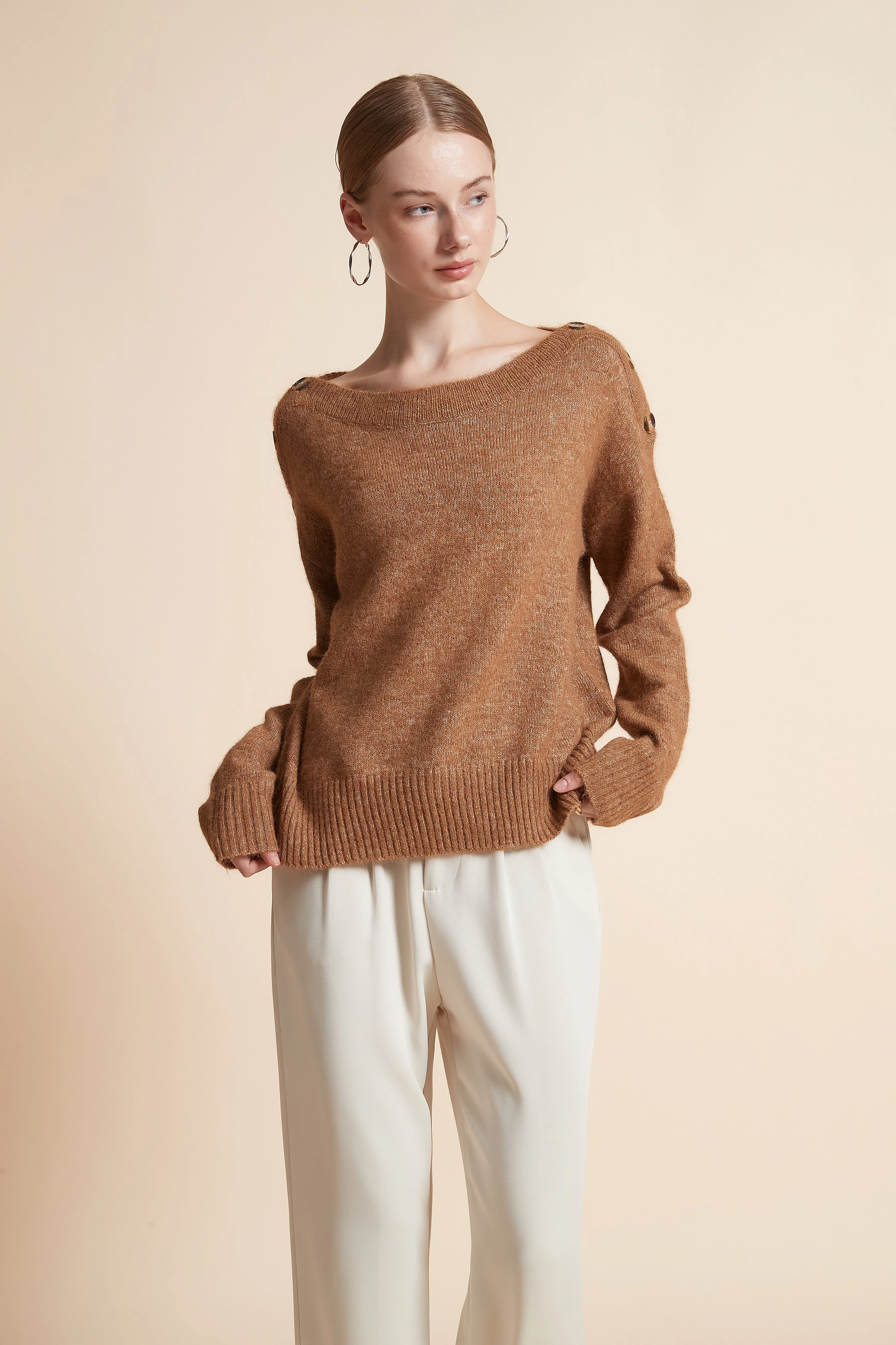 Oversized Solid Long-Sleeve Jacket - Image 4