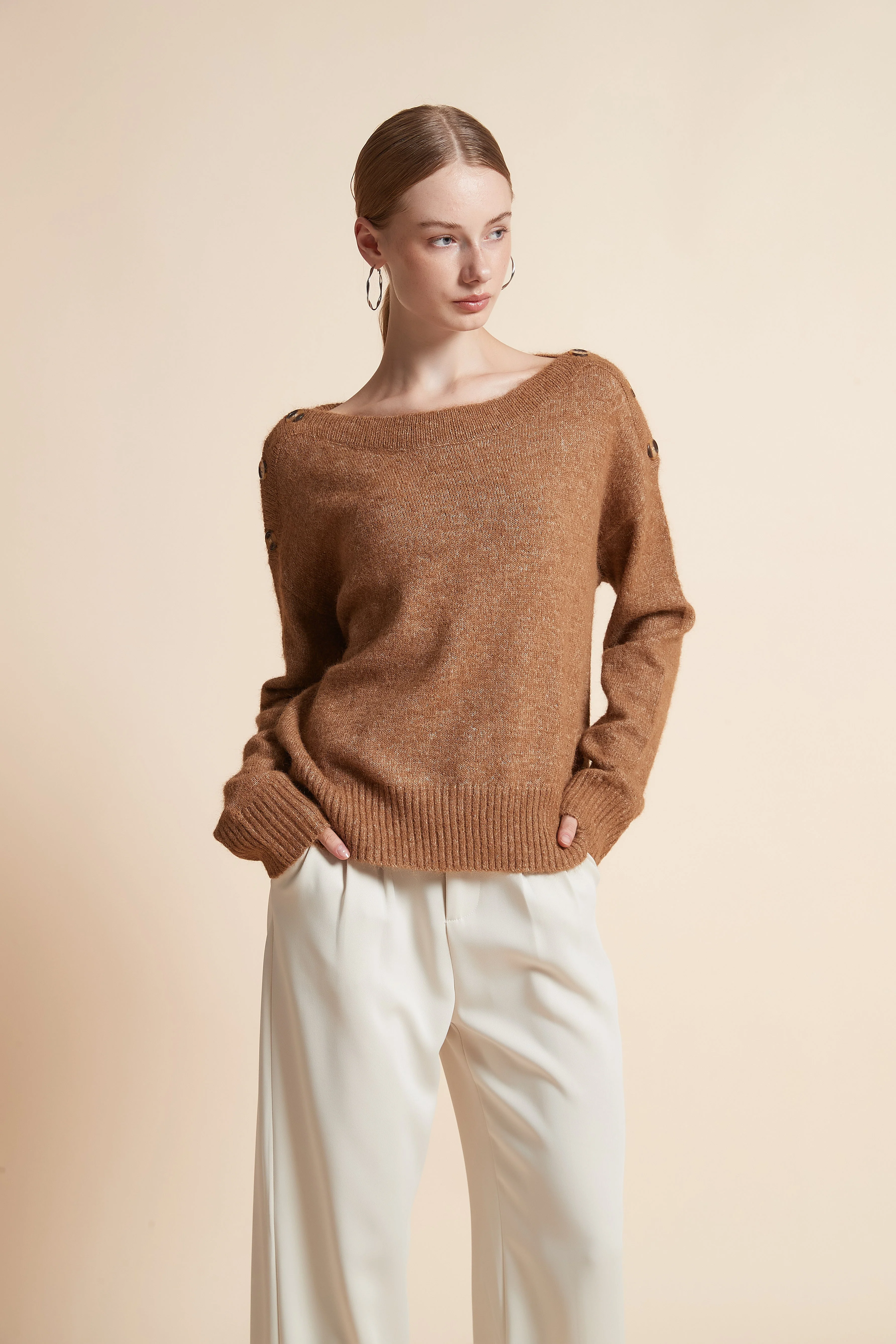 Oversized Solid Long-Sleeve Jacket - Image 5