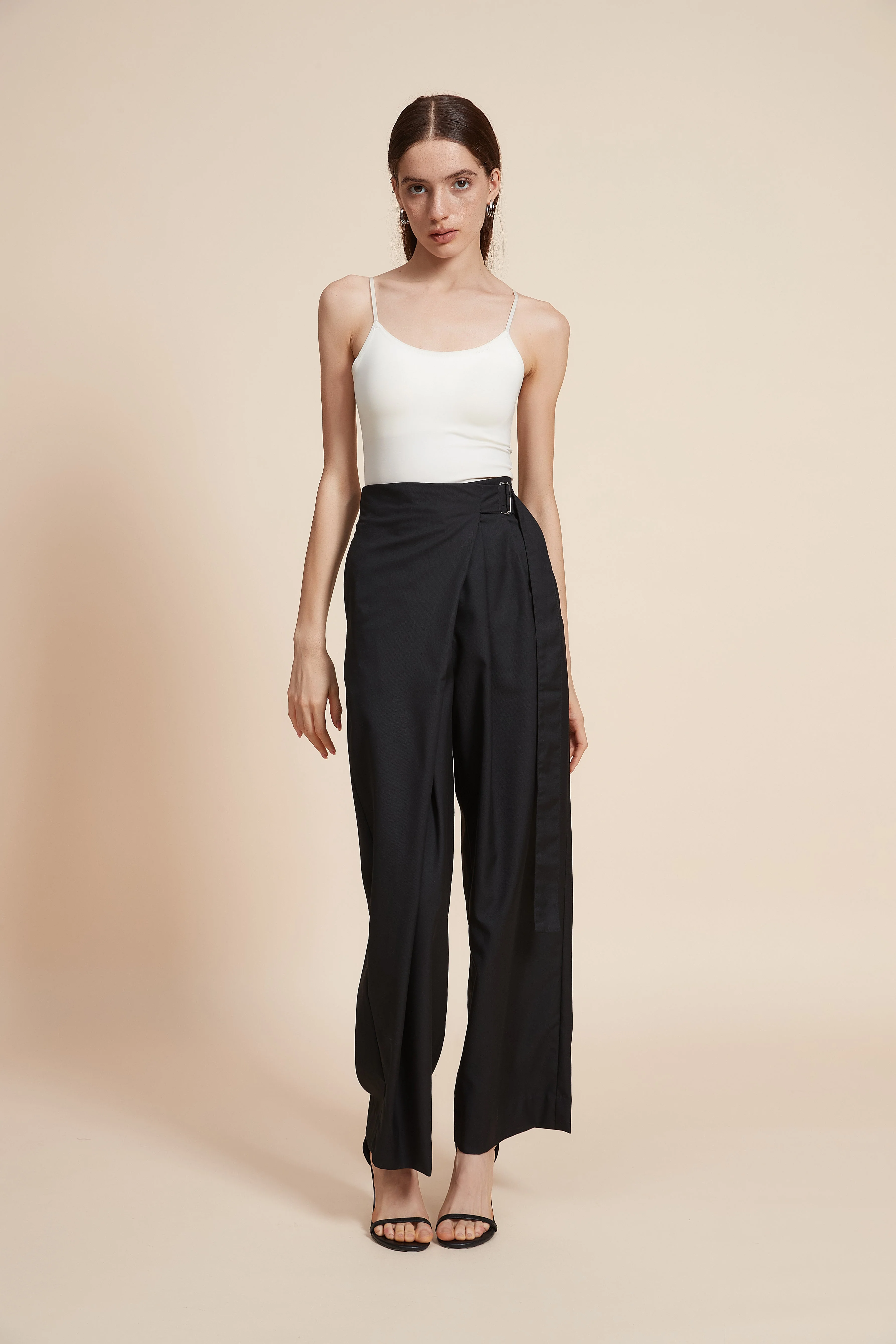Plain Wide Long Pants - Image 4