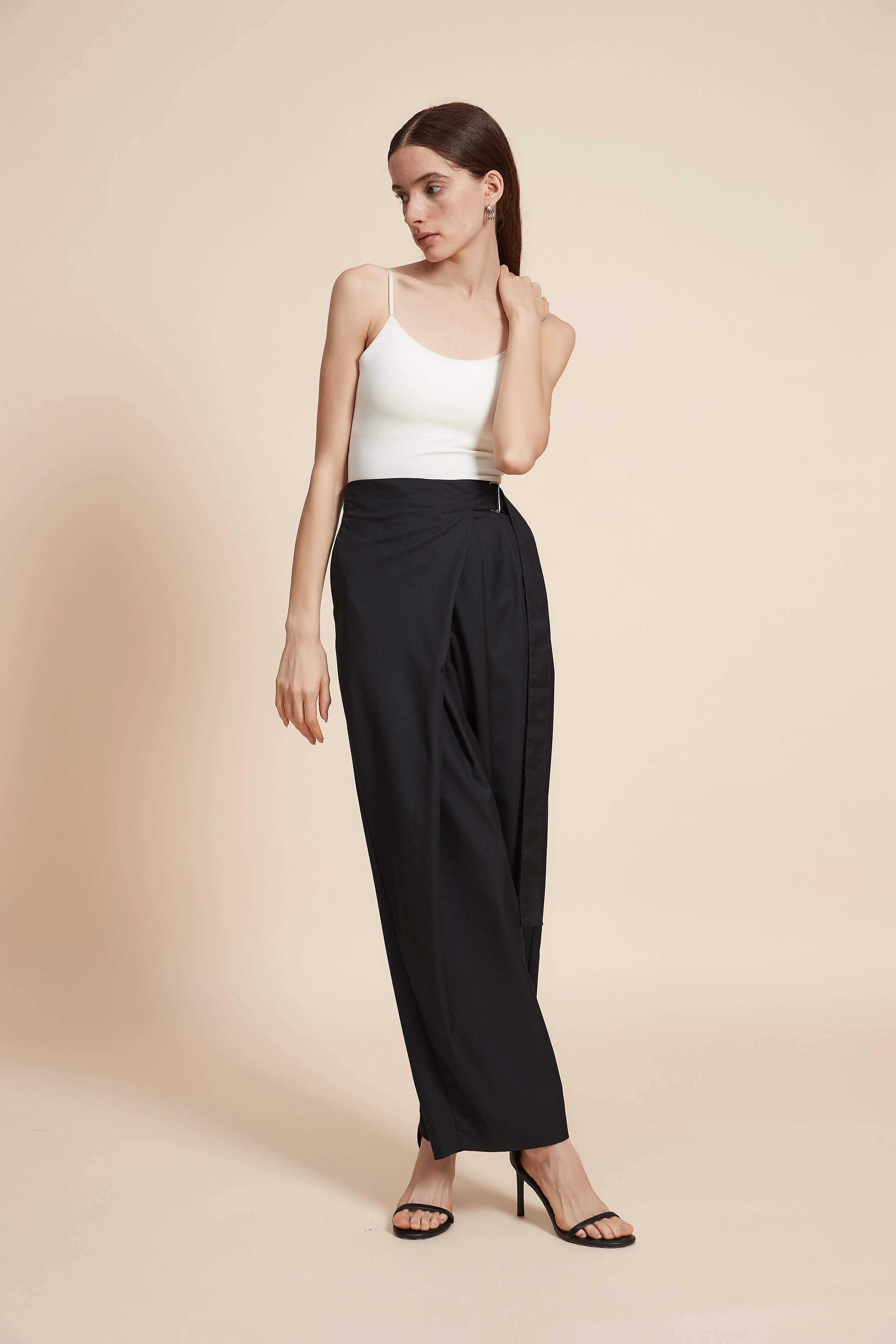 Plain Wide Long Pants - Image 5