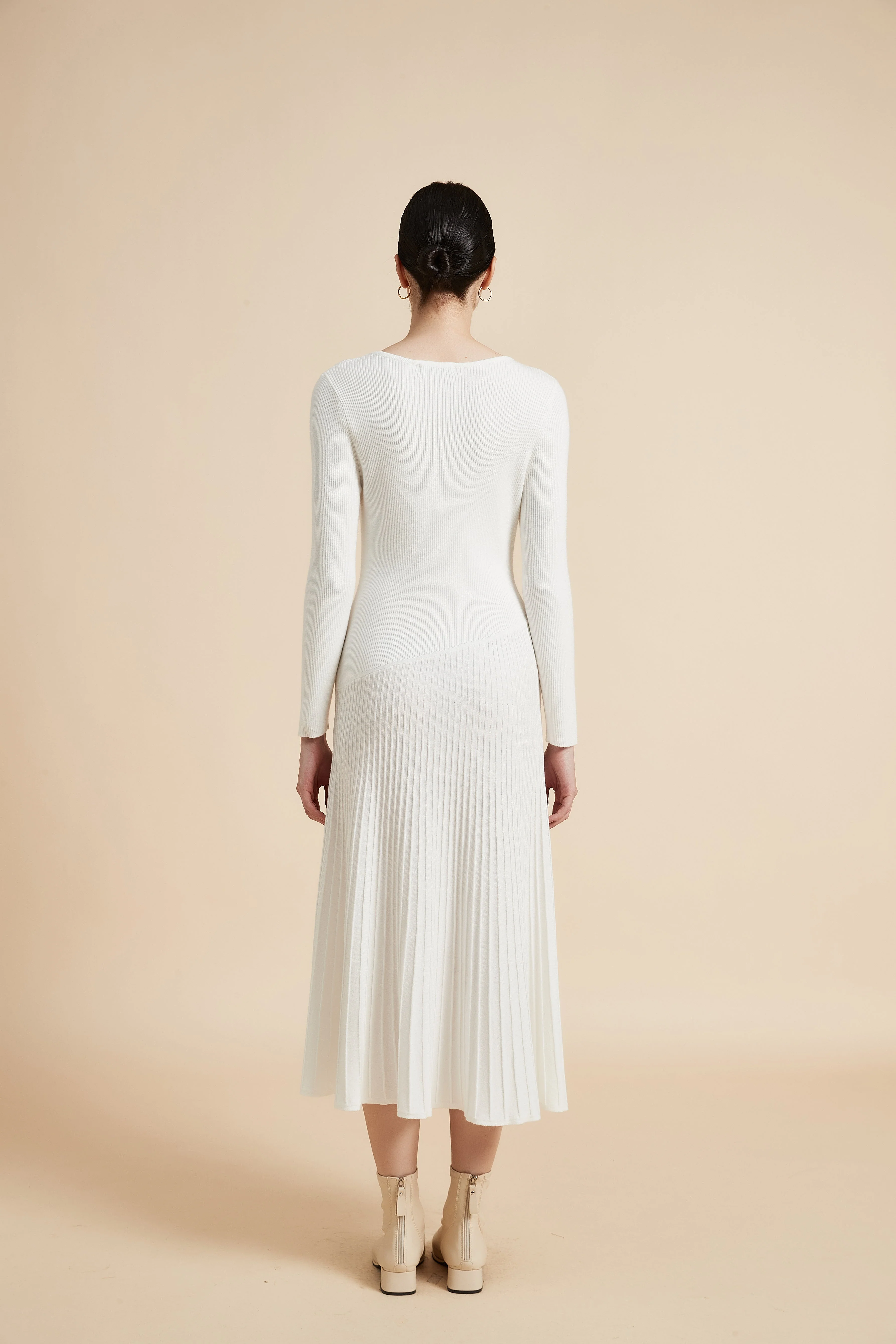 Ribbed Long Sleeve Midi Dress - Image 5